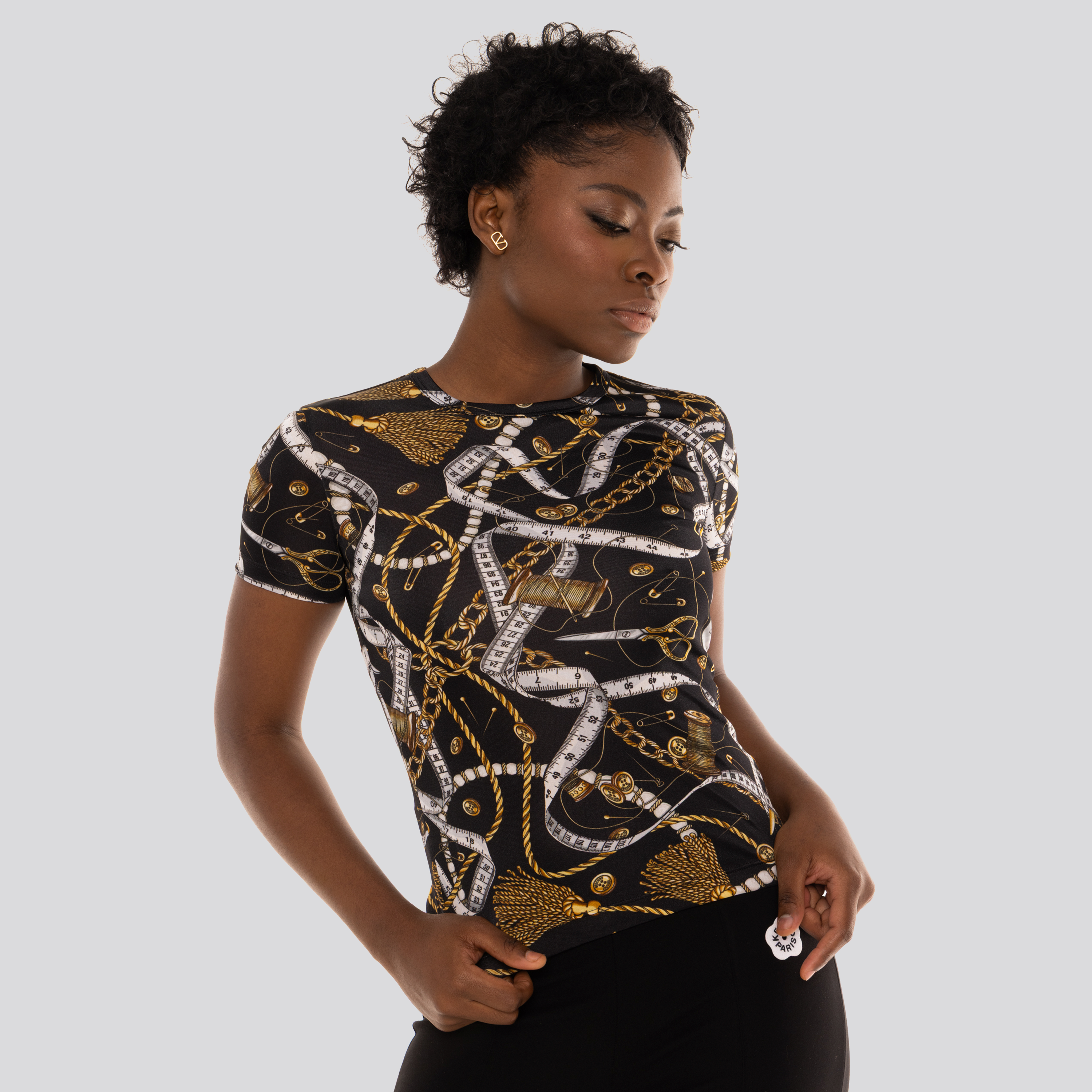 Camiseta Negra Moschino Taylor