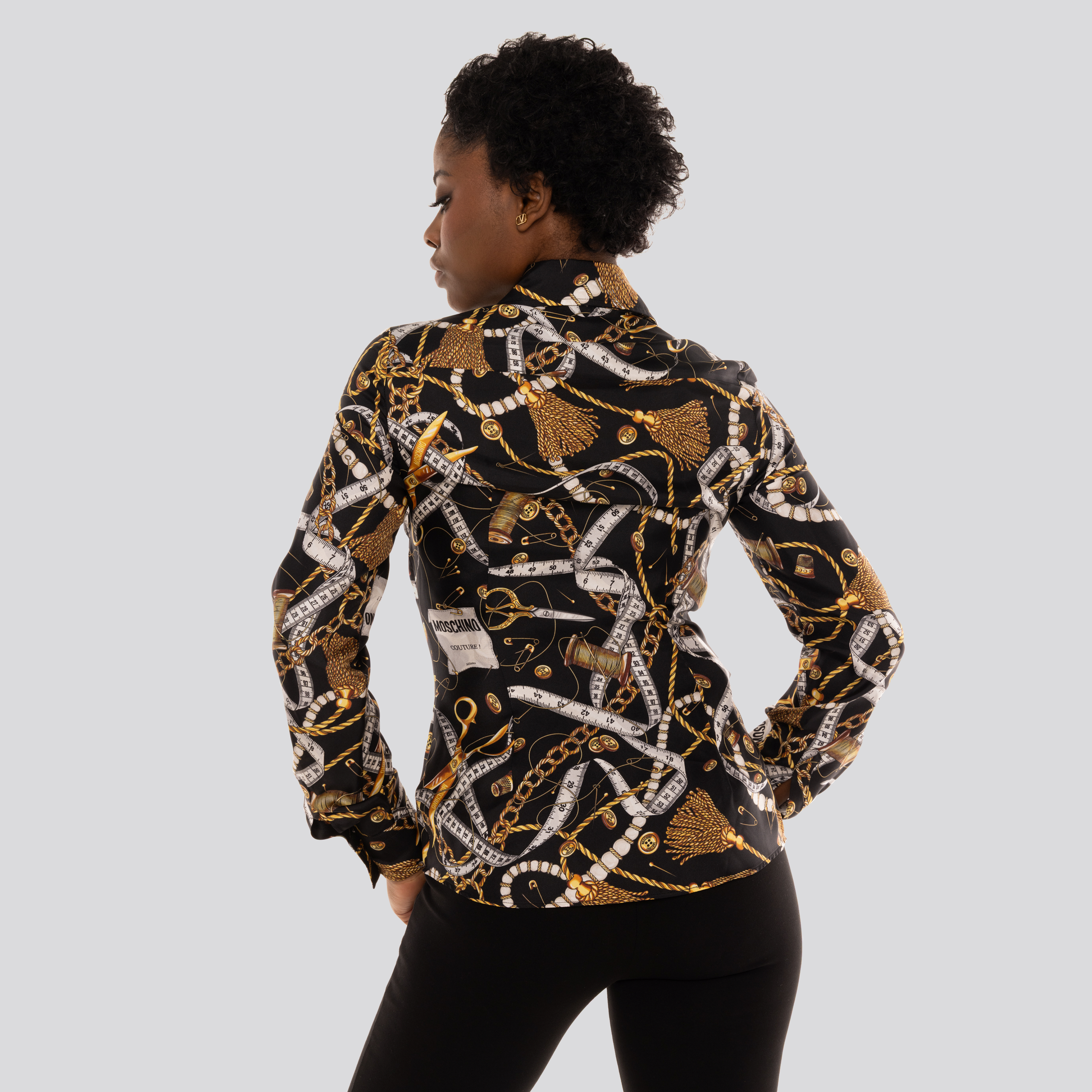 Camisa Negra Moschino Taylor