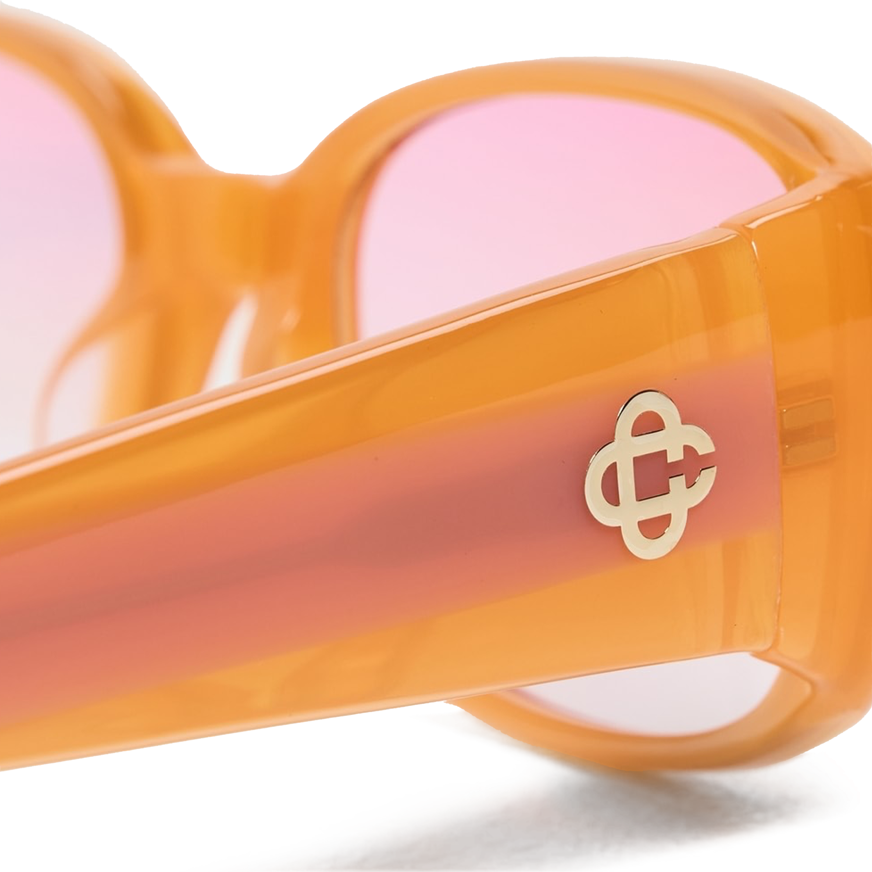 Gafas Naranjas Casablanca Oval Stripe Acetate Sunglasses