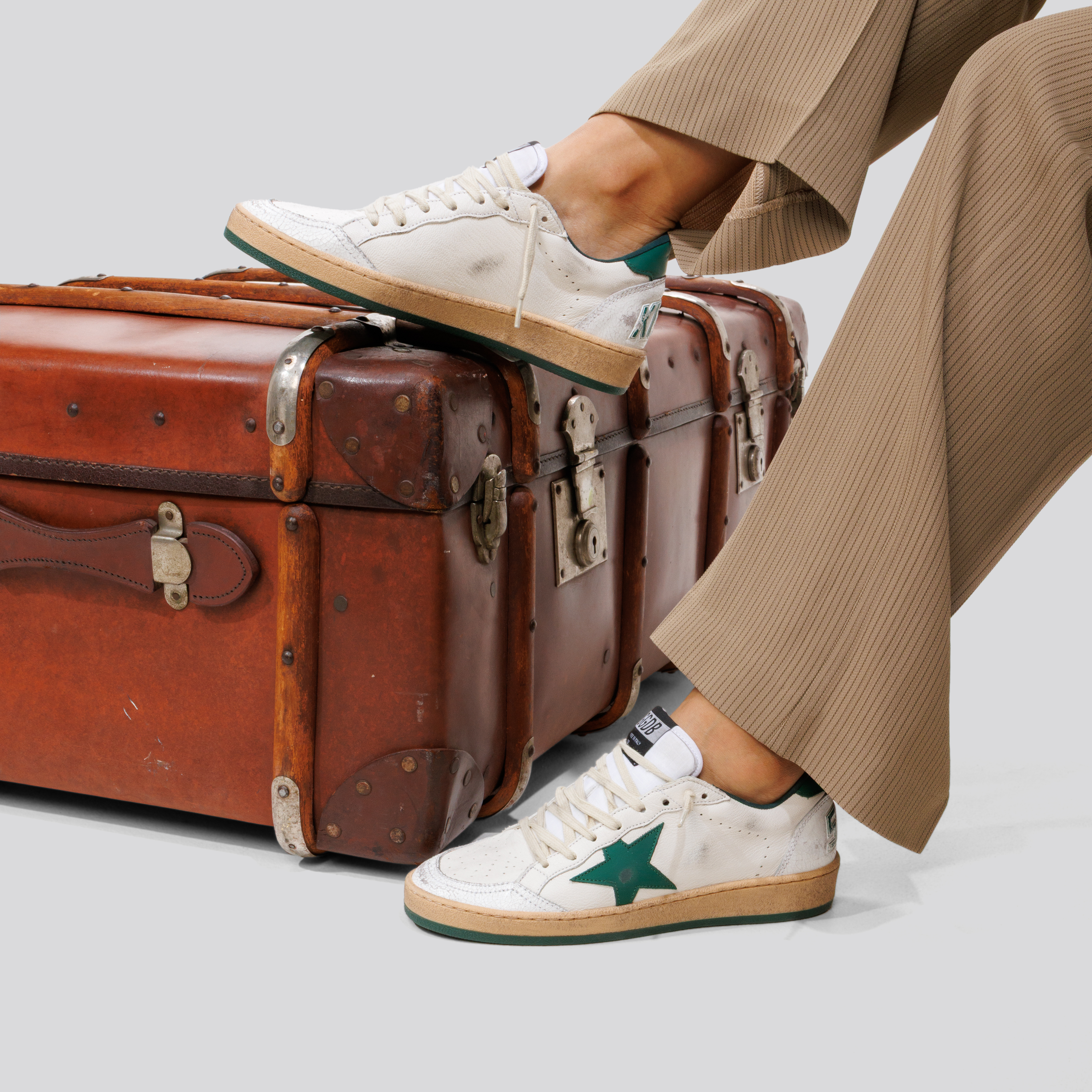 Sneakers Blancos Verde Golden Goose Ballstar
