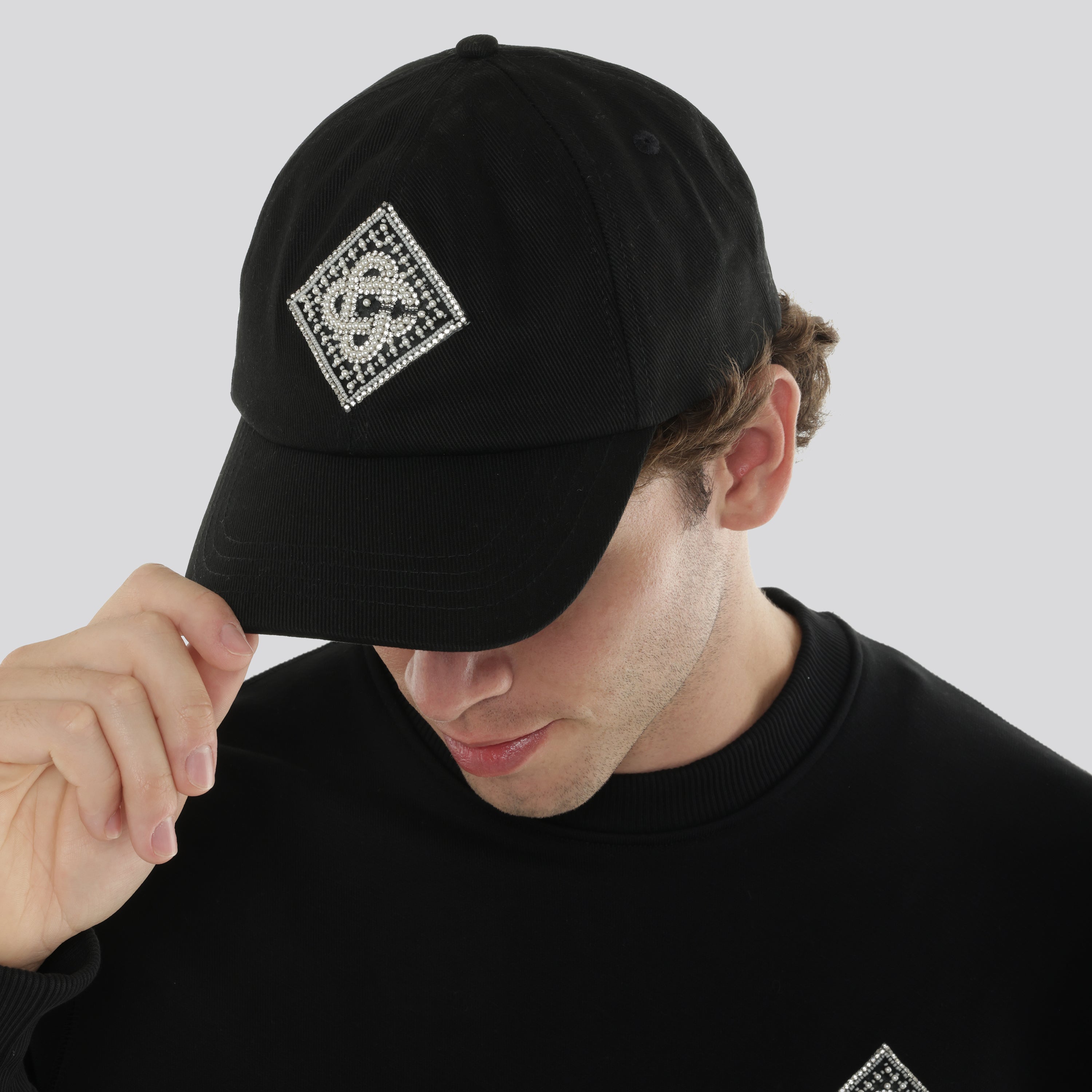 Gorra Negra Casablanca Pearl Diamond