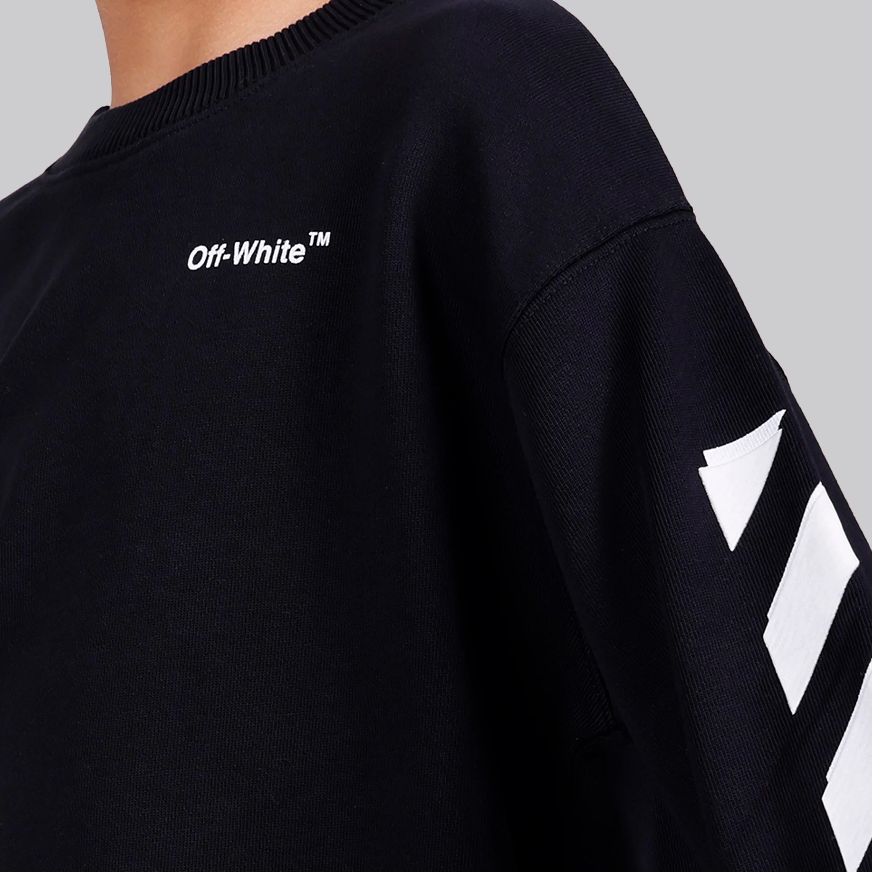 Suéter de Punto Negro Off-White Kids Rubber Arrow