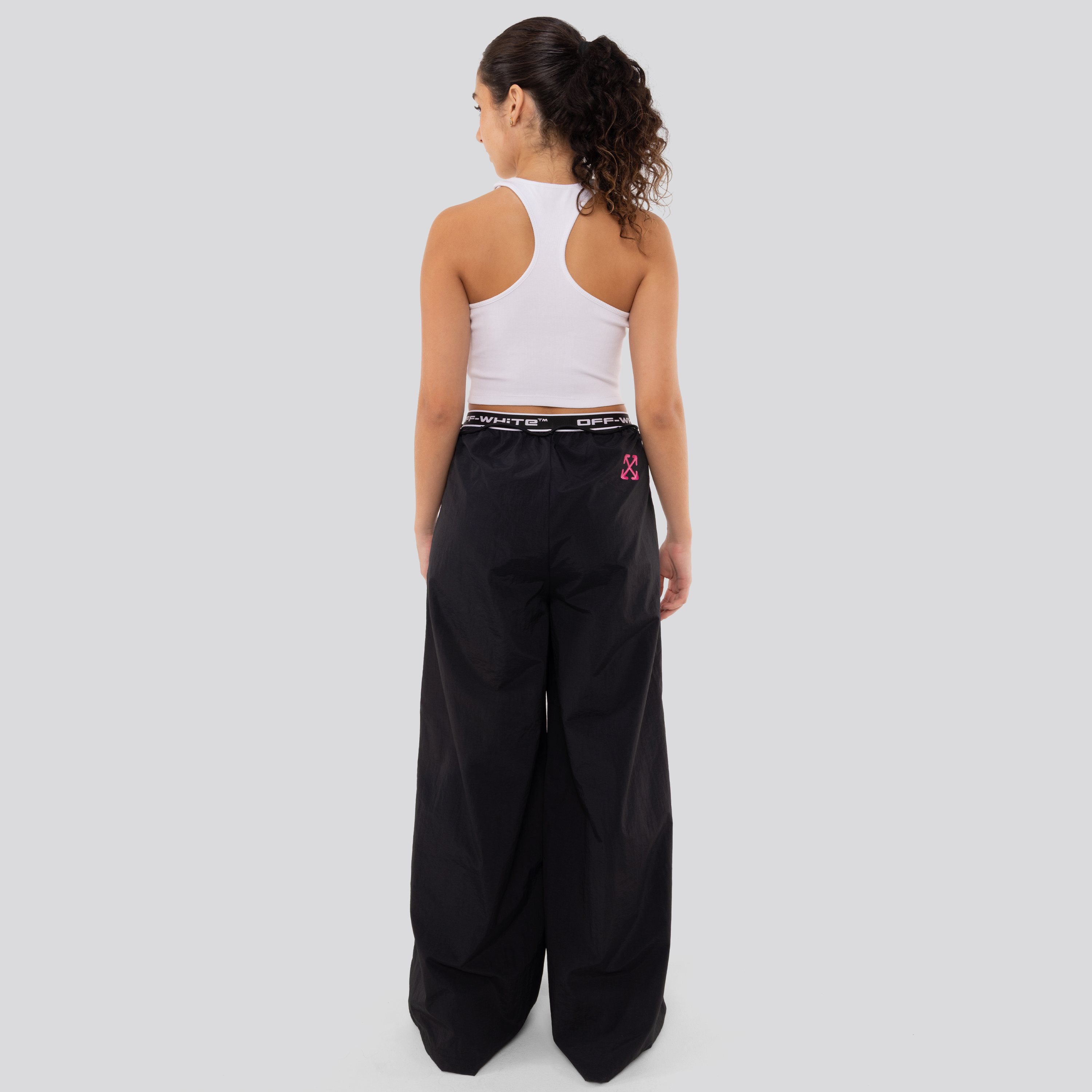 Pantalón Negro Off-White Ny Logoband