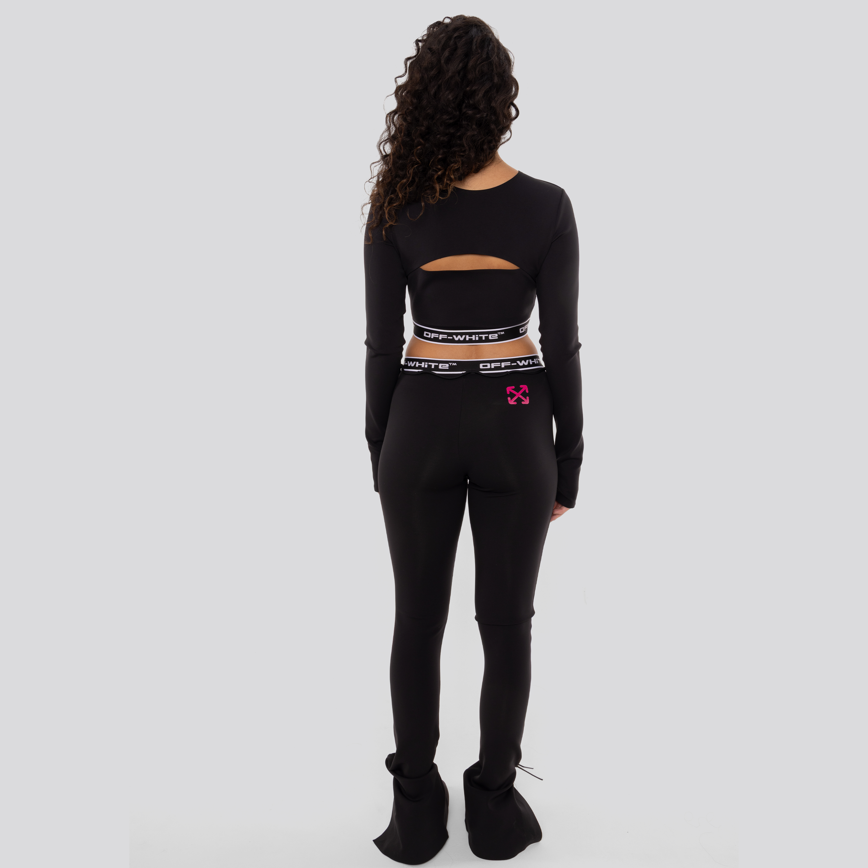 Legging Negro Off-White Logoband Split