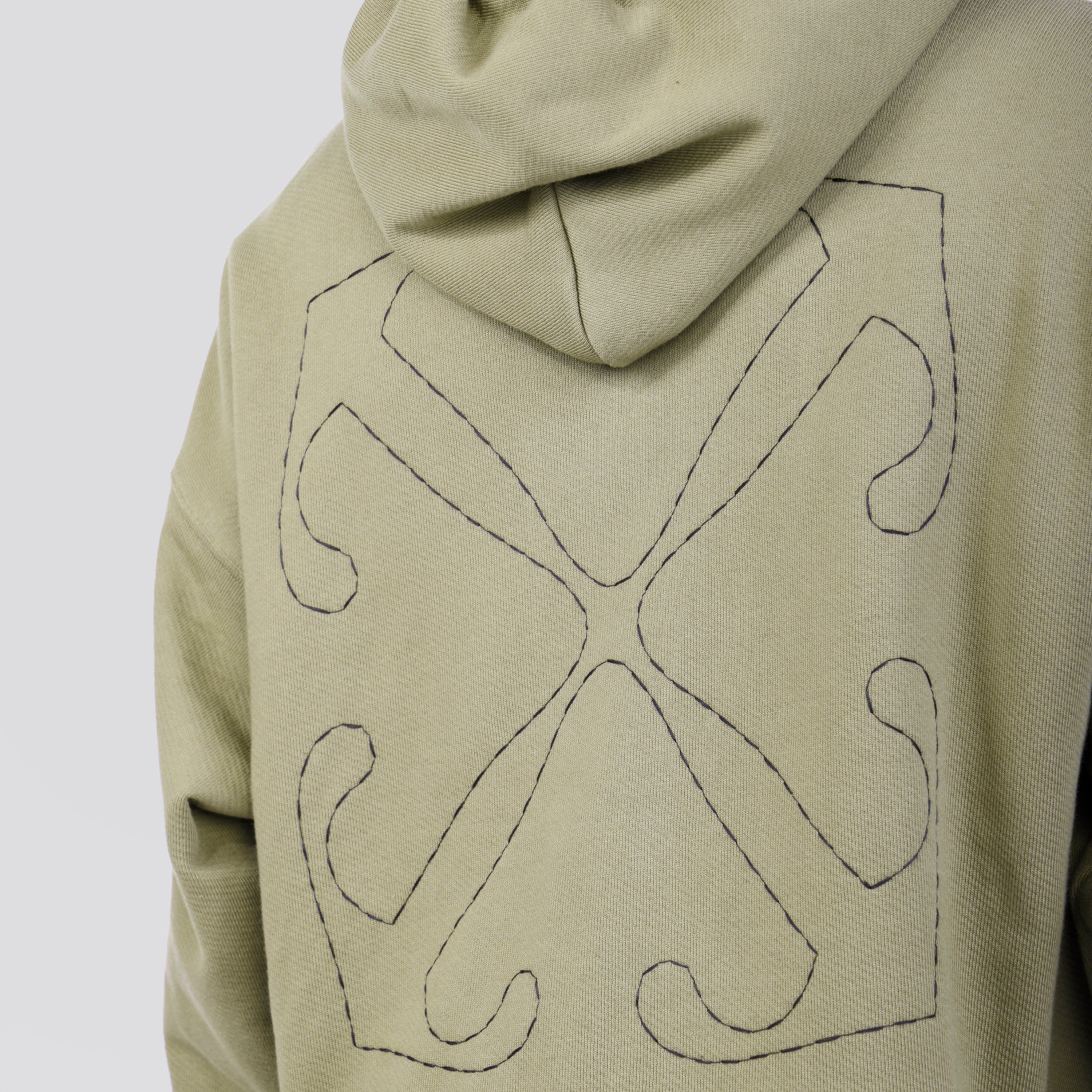 Buzo Tipo Hoodie Beige Off-White Stitch Skate