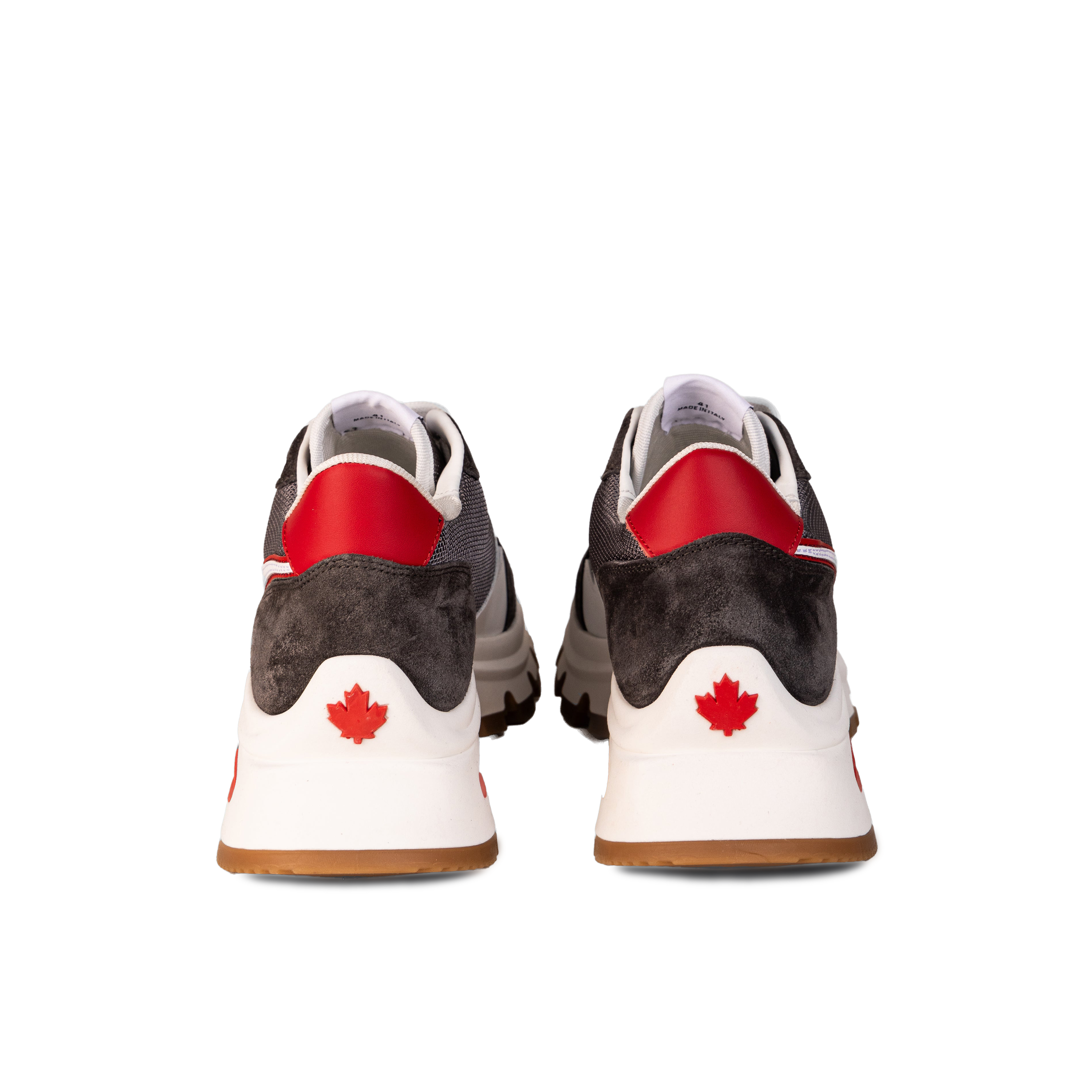 Sneakers Gris Rojo Dsquared2 Panelled Bubble