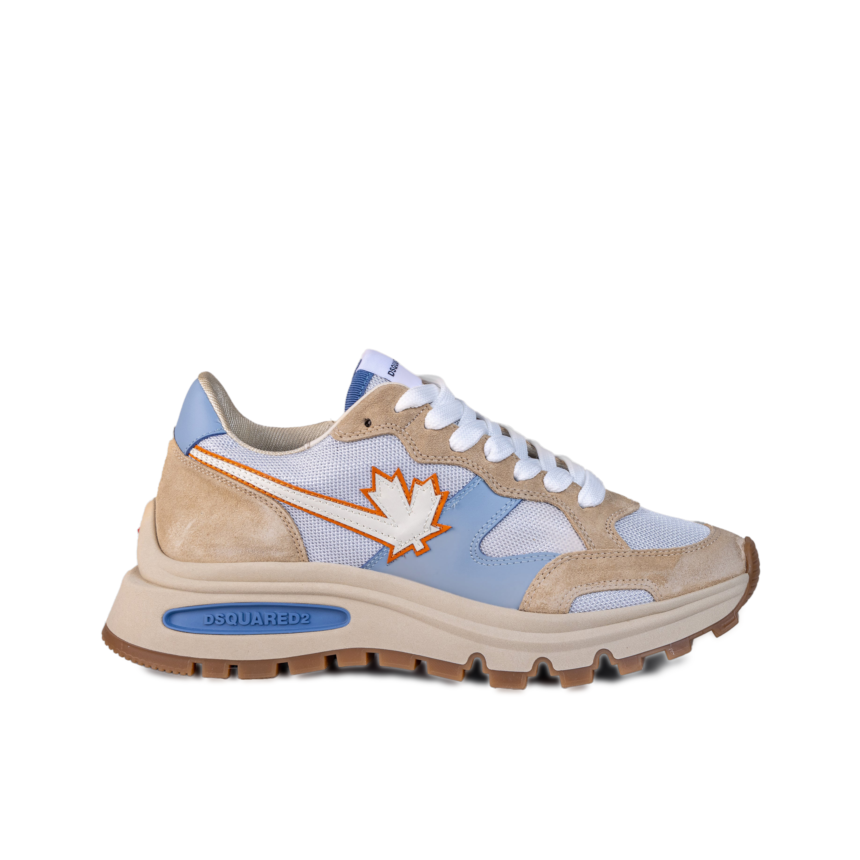 Sneakers Beige Azul Dsquared2 Panelled Bubble
