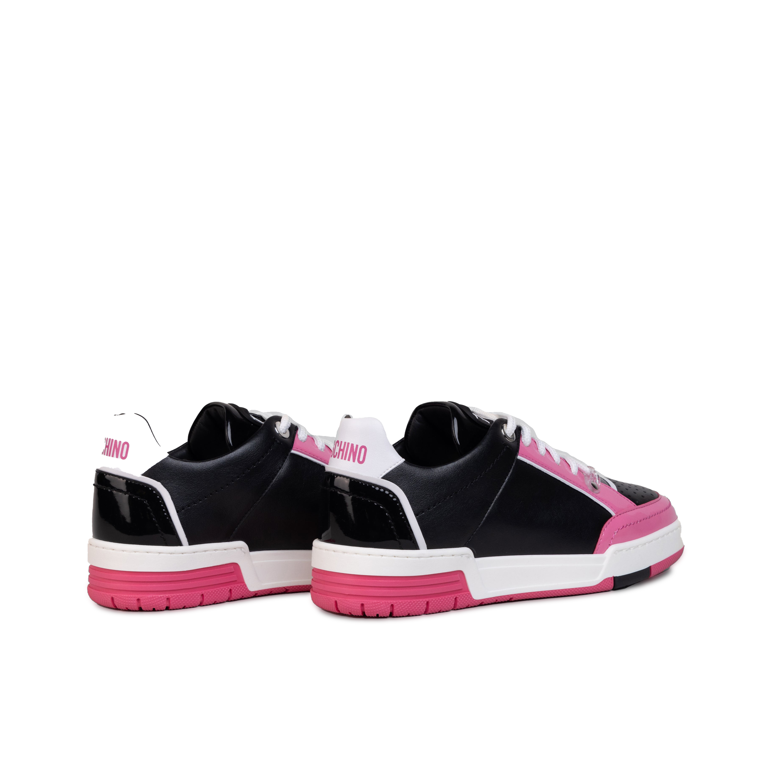 Sneakers Negro Moschino Rosado Low Top