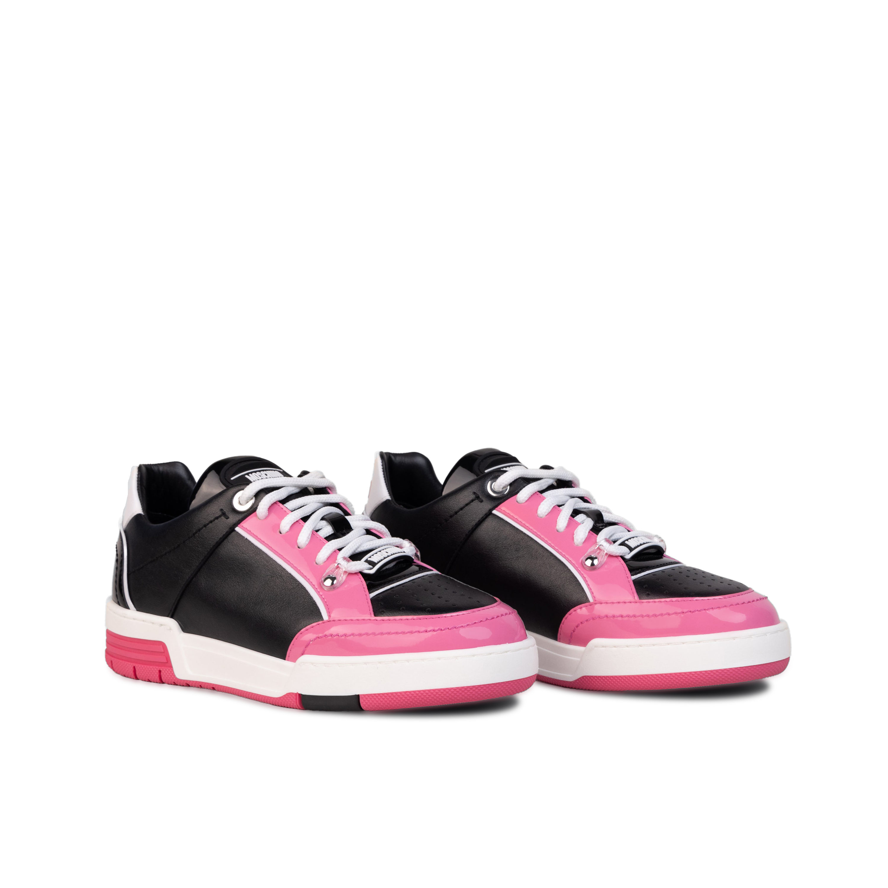 Sneakers Negro Moschino Rosado Low Top