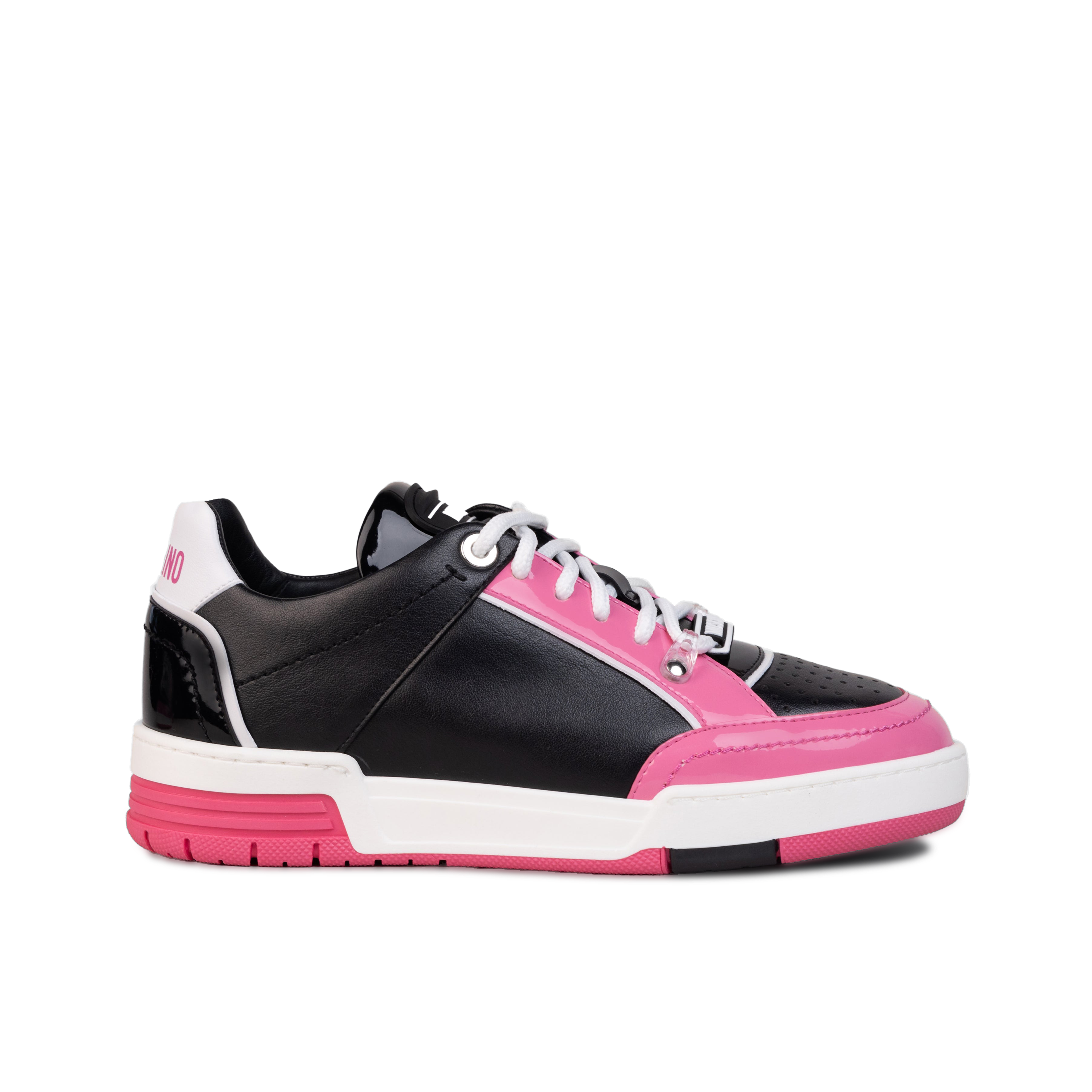 Sneakers Negro Moschino Rosado Low Top