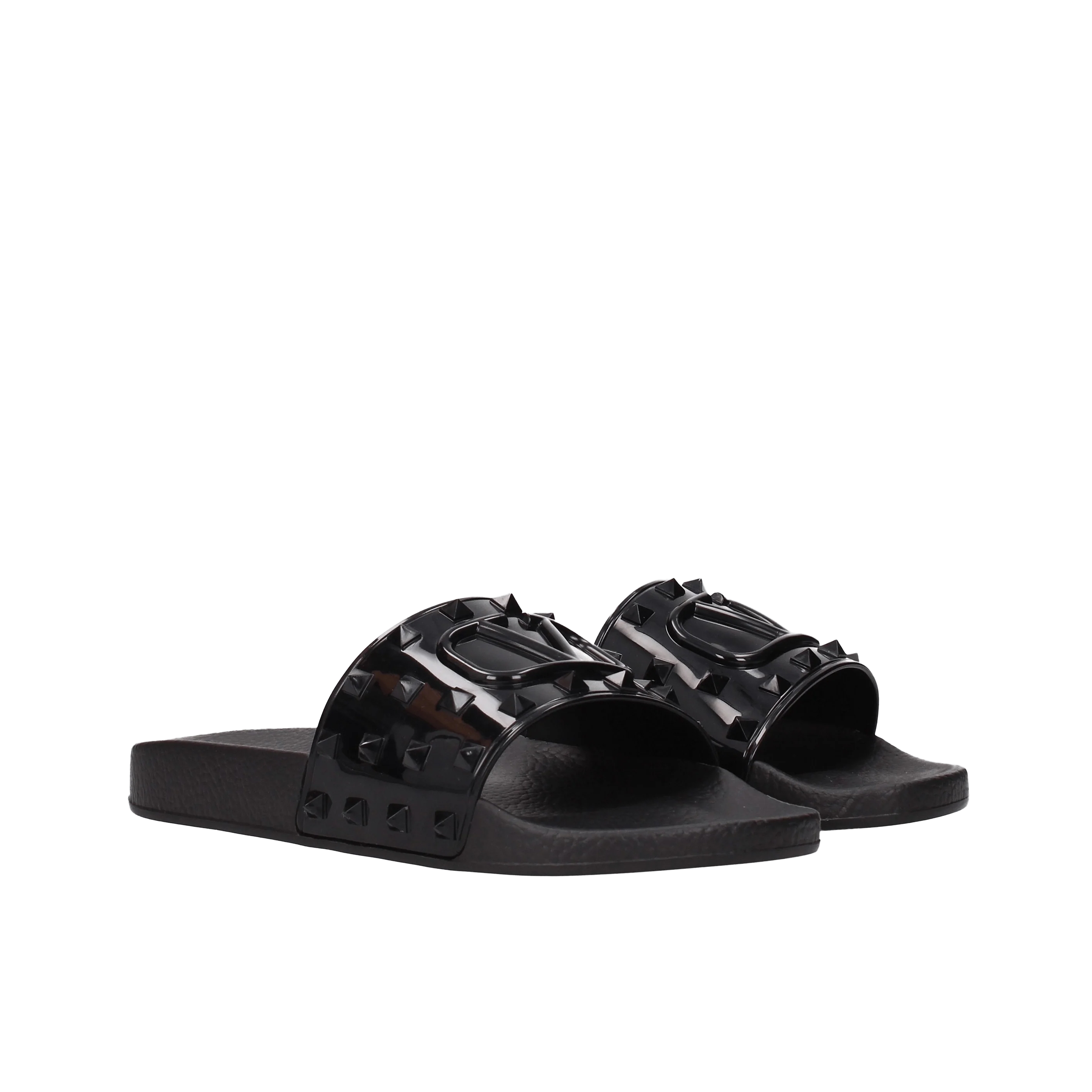 Sandalias Negros Valentino Vlogo Rockstuds