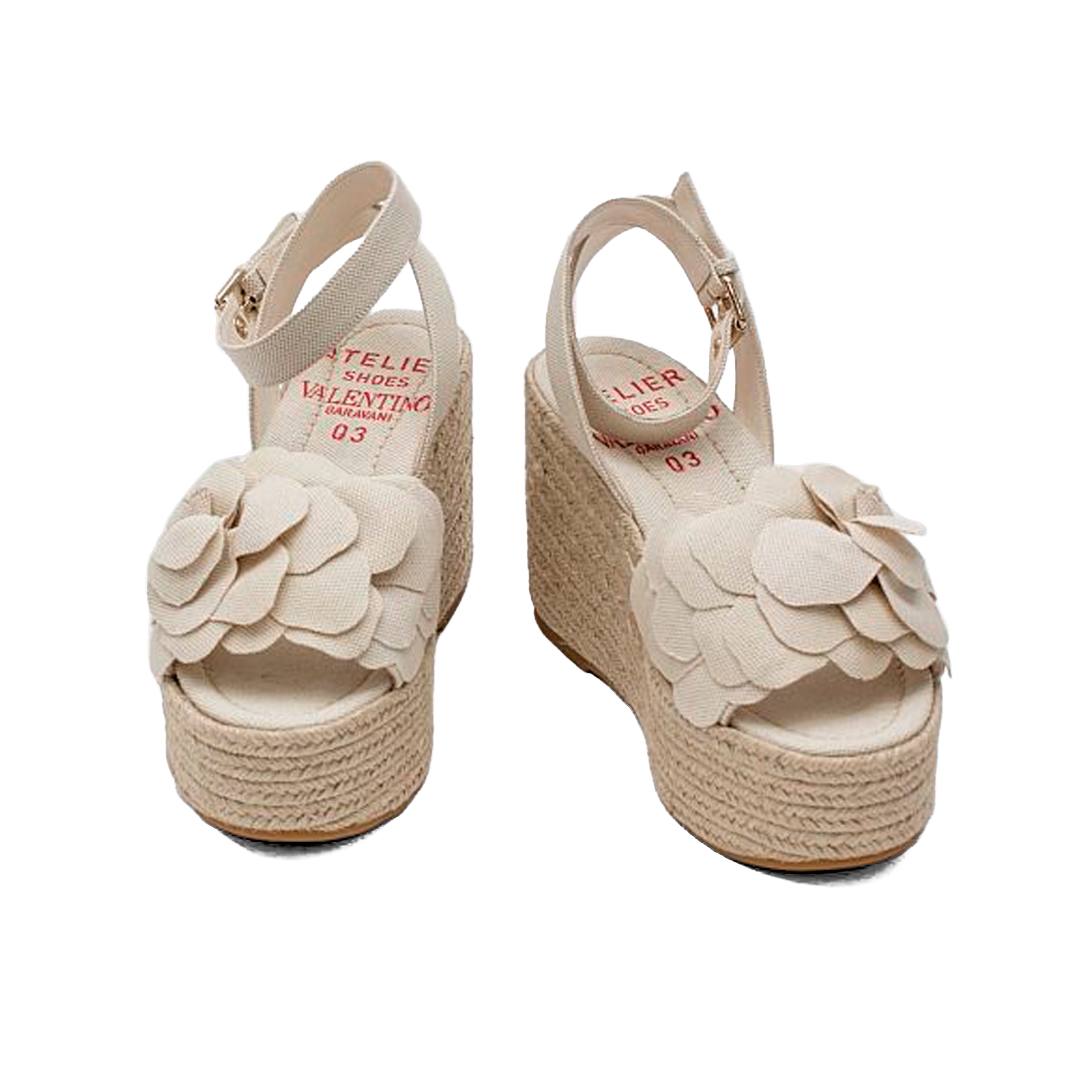 Sandalias Crema Valentino Atelier 03 90Mm