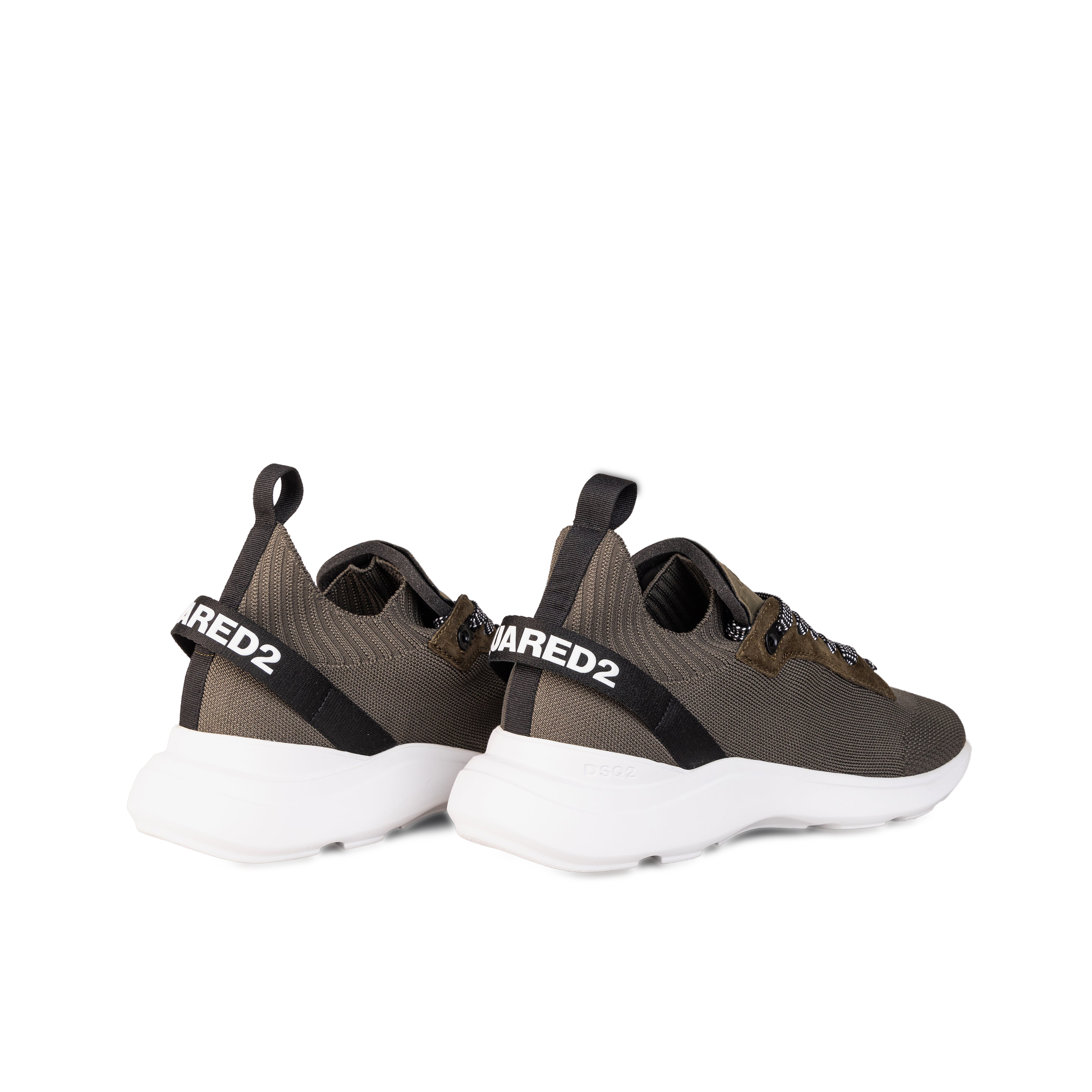 Sneakers Verde Militar Dsquared2 Lace Sock