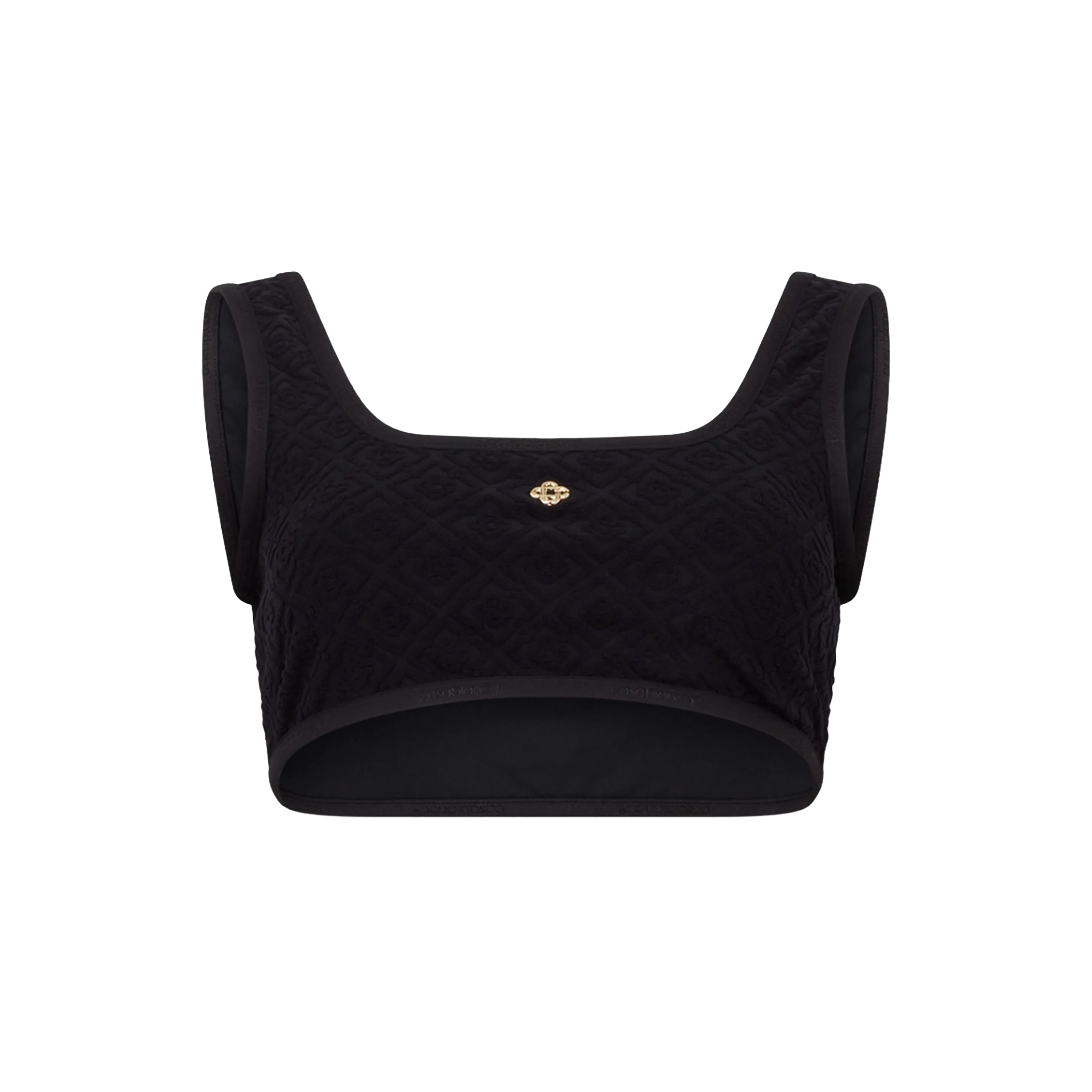Bikini Top Negro Casablanca Monogram Jacquard