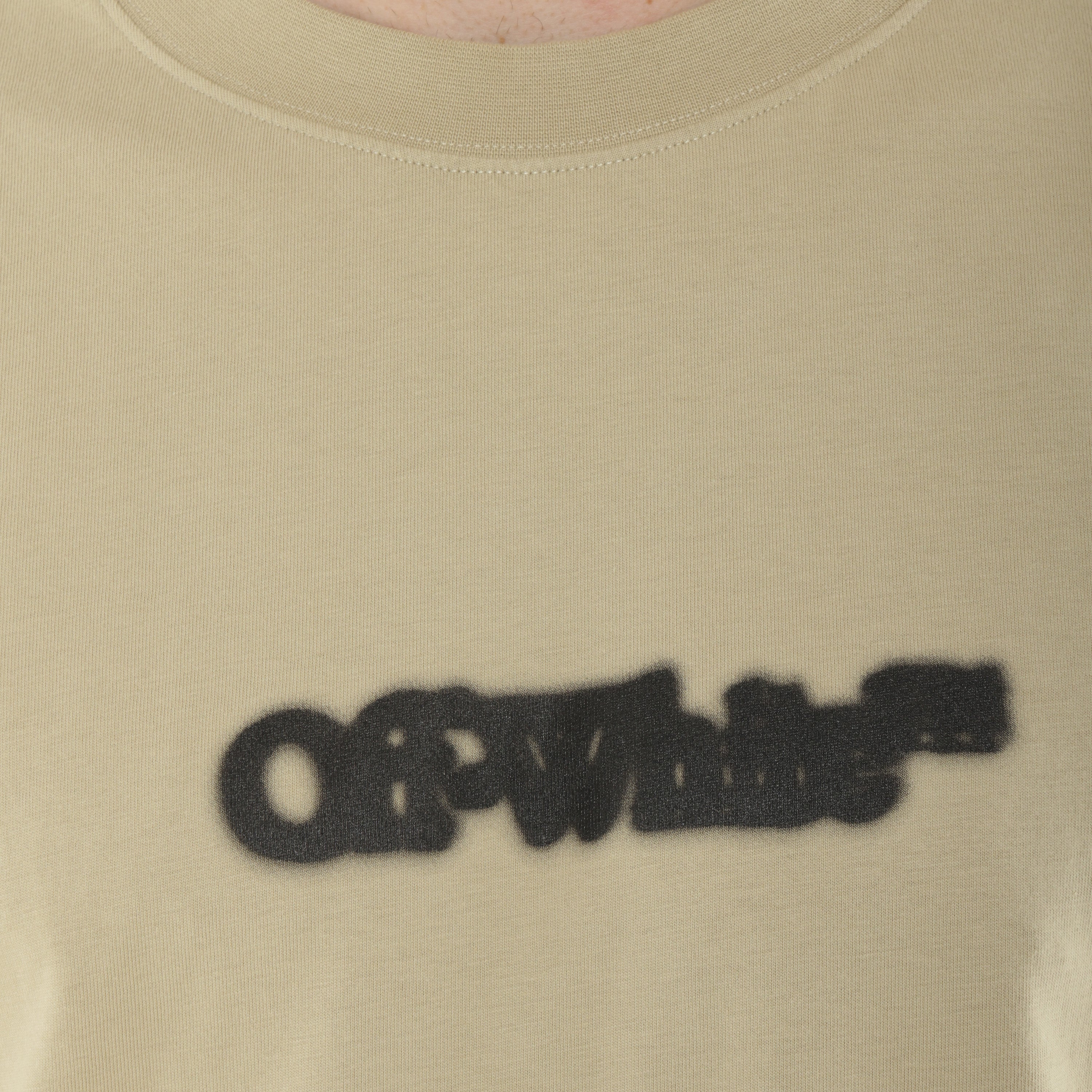 Camiseta Beige Off White Spray Arrow
