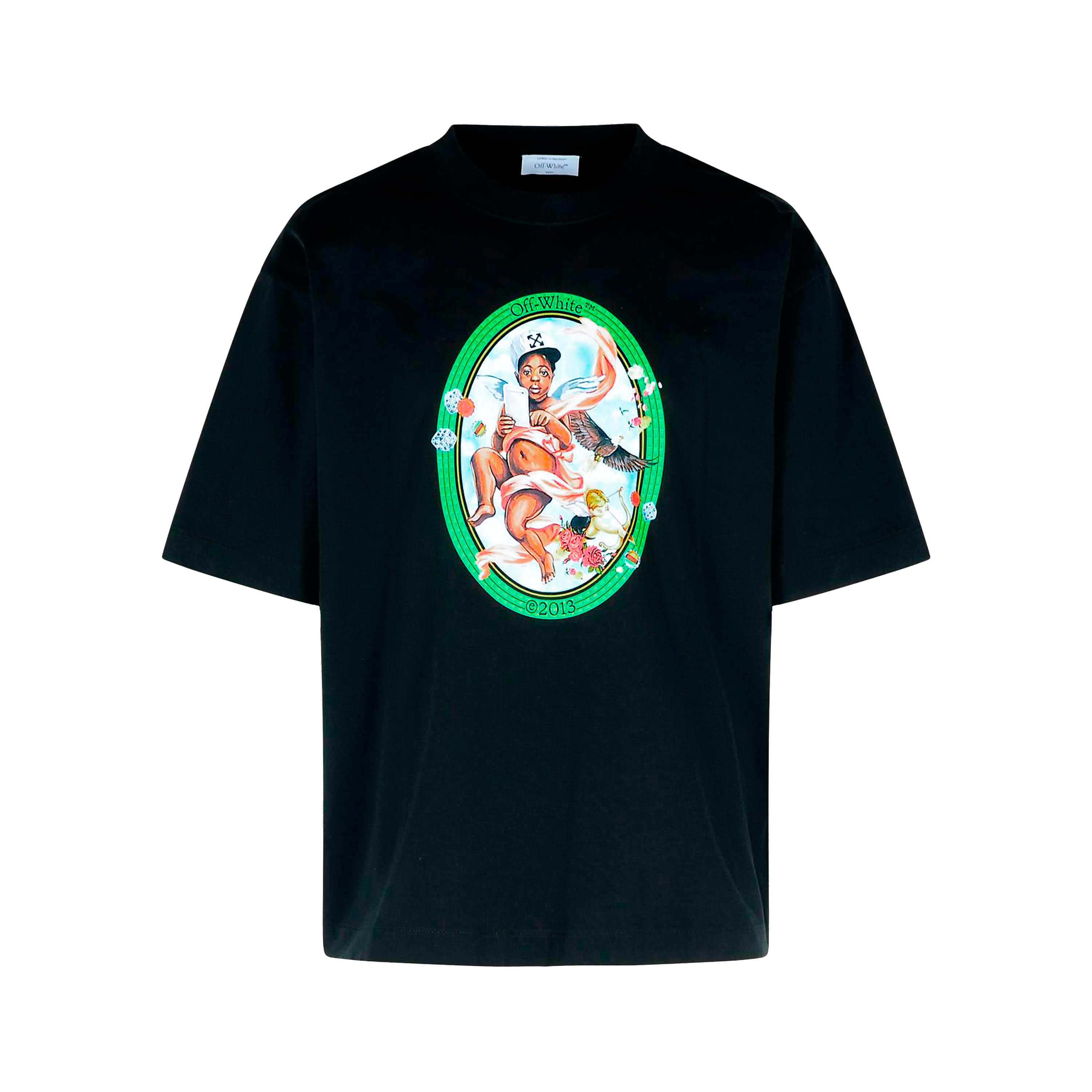 Camiseta Negra Off-White Fresco Oval