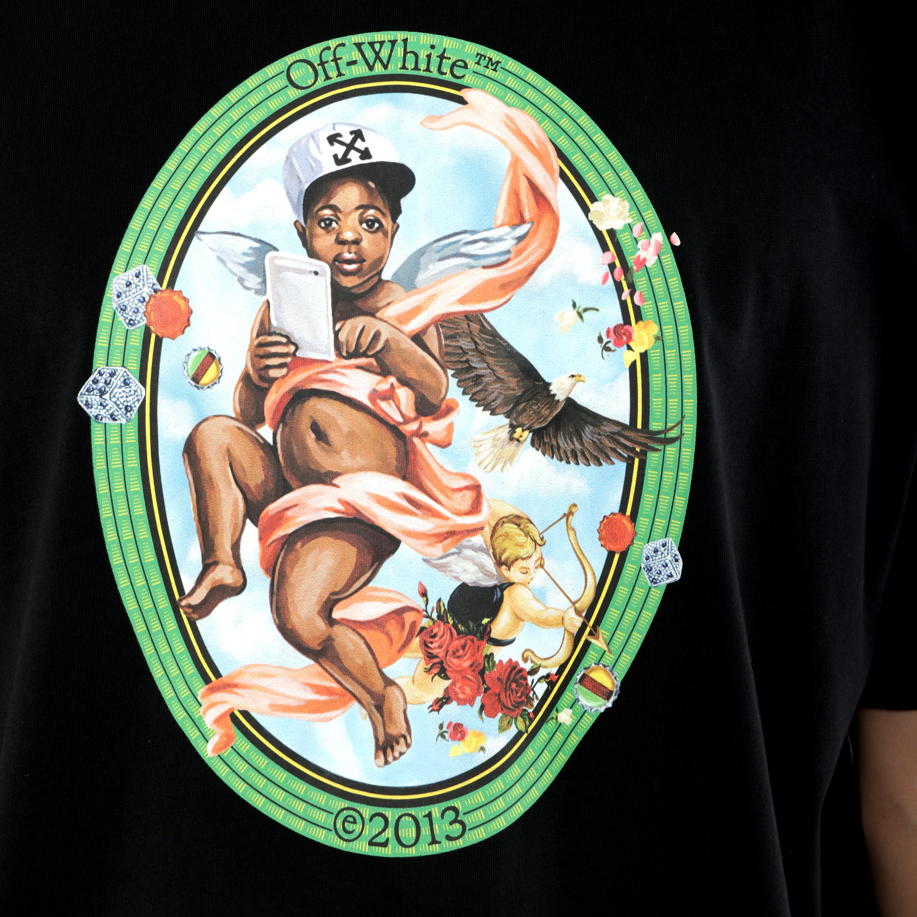 Camiseta Negra Off-White Fresco Oval