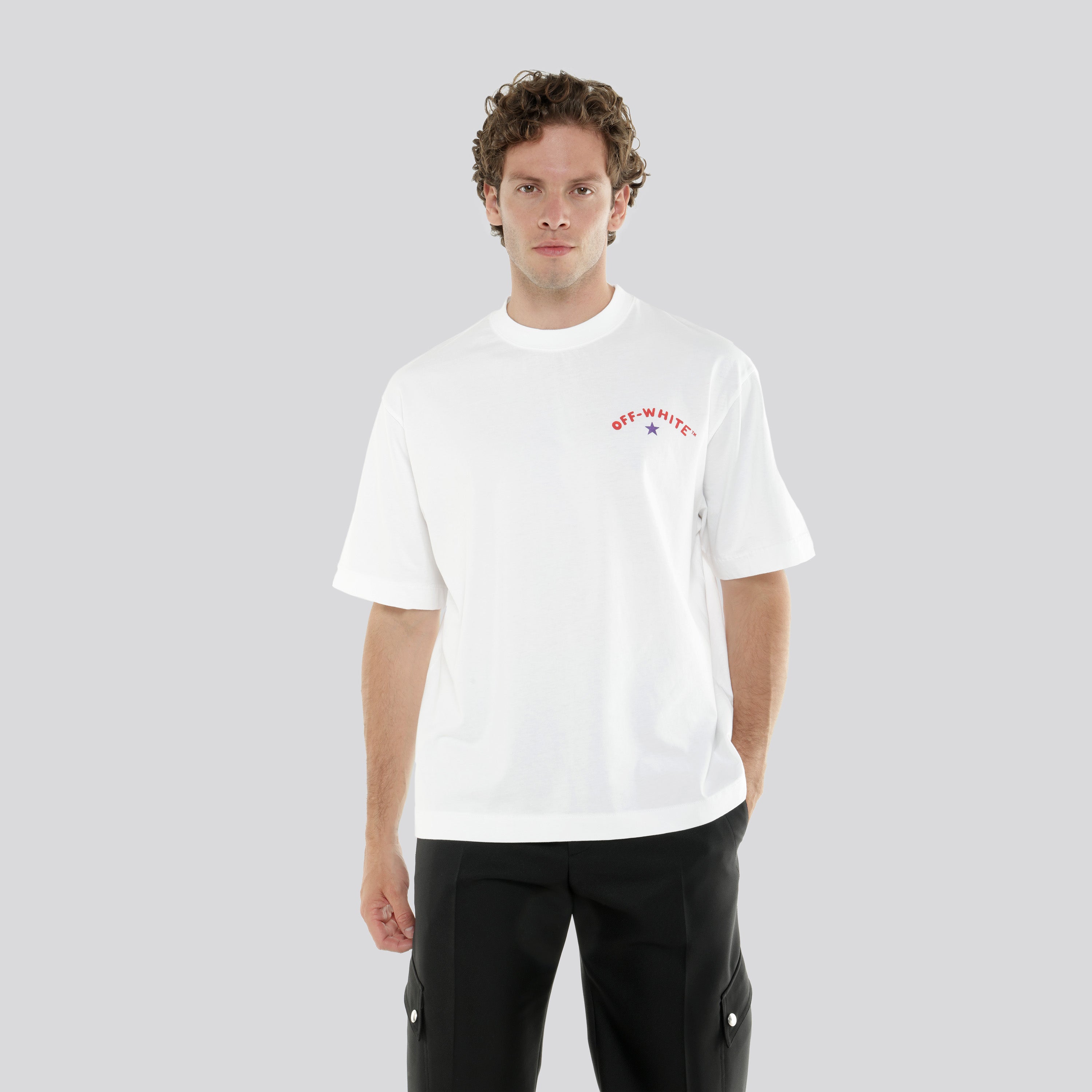 Camiseta Blanca Off-White Star Arrow Skate