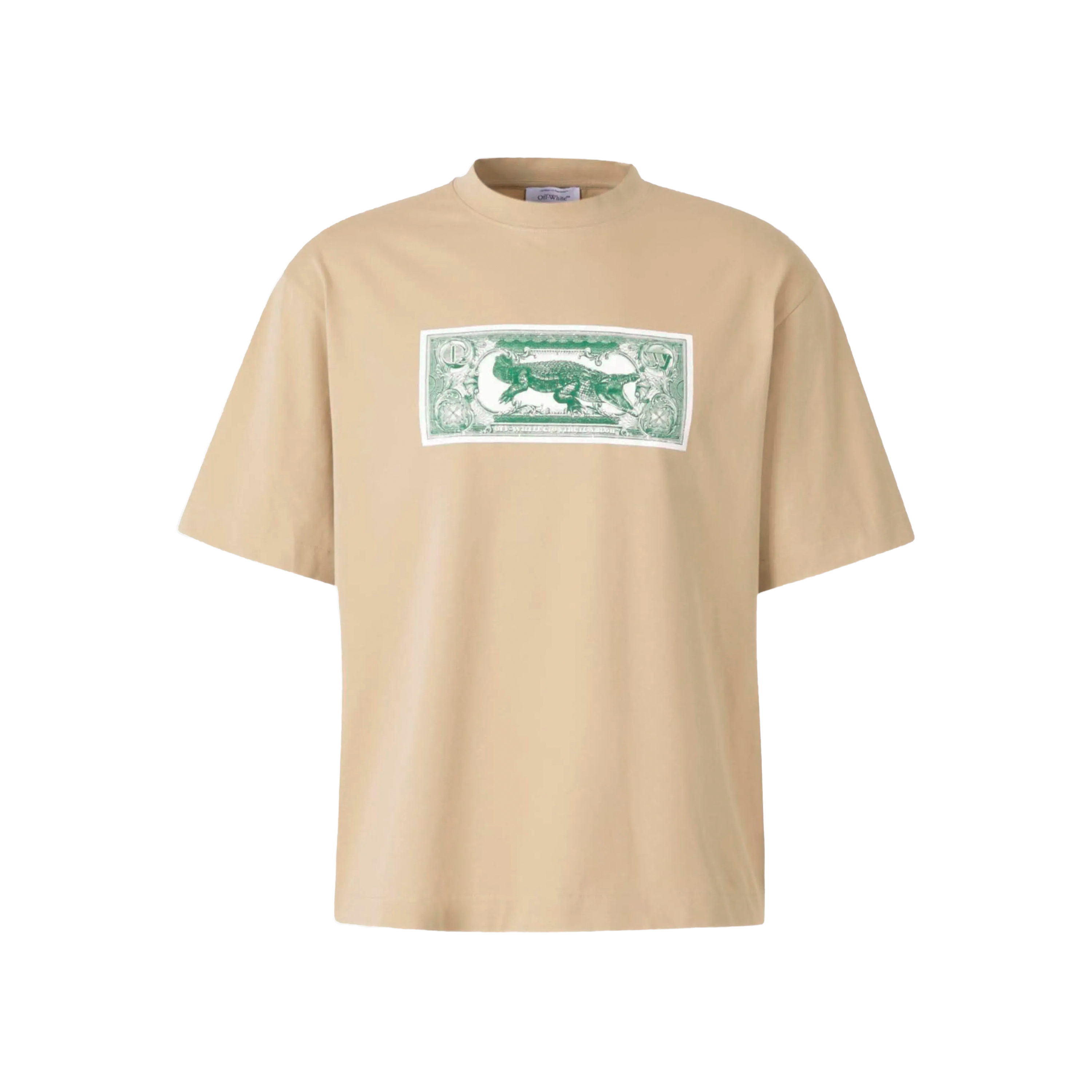 Camiseta Beige Off White Banknote