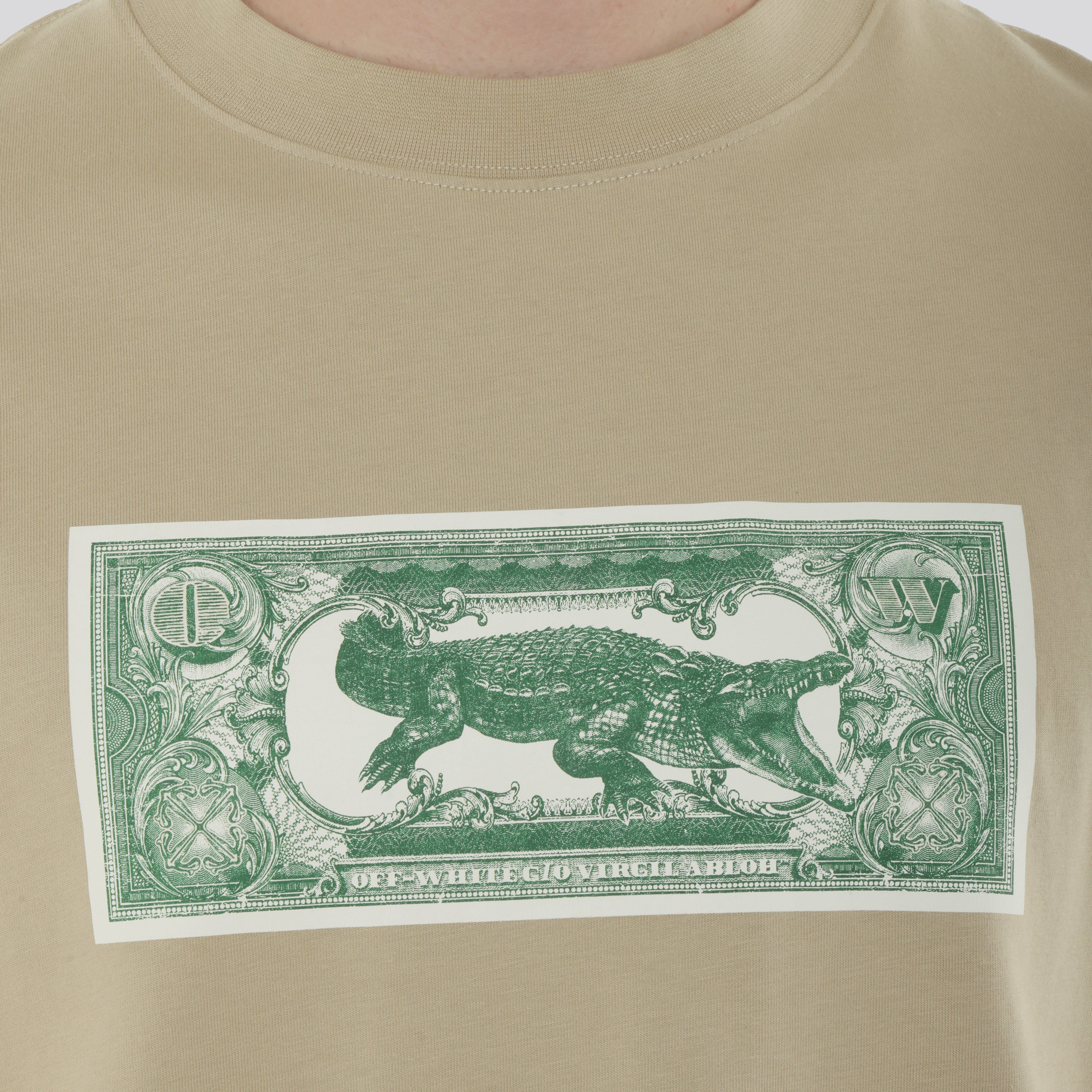Camiseta Beige Off White Banknote