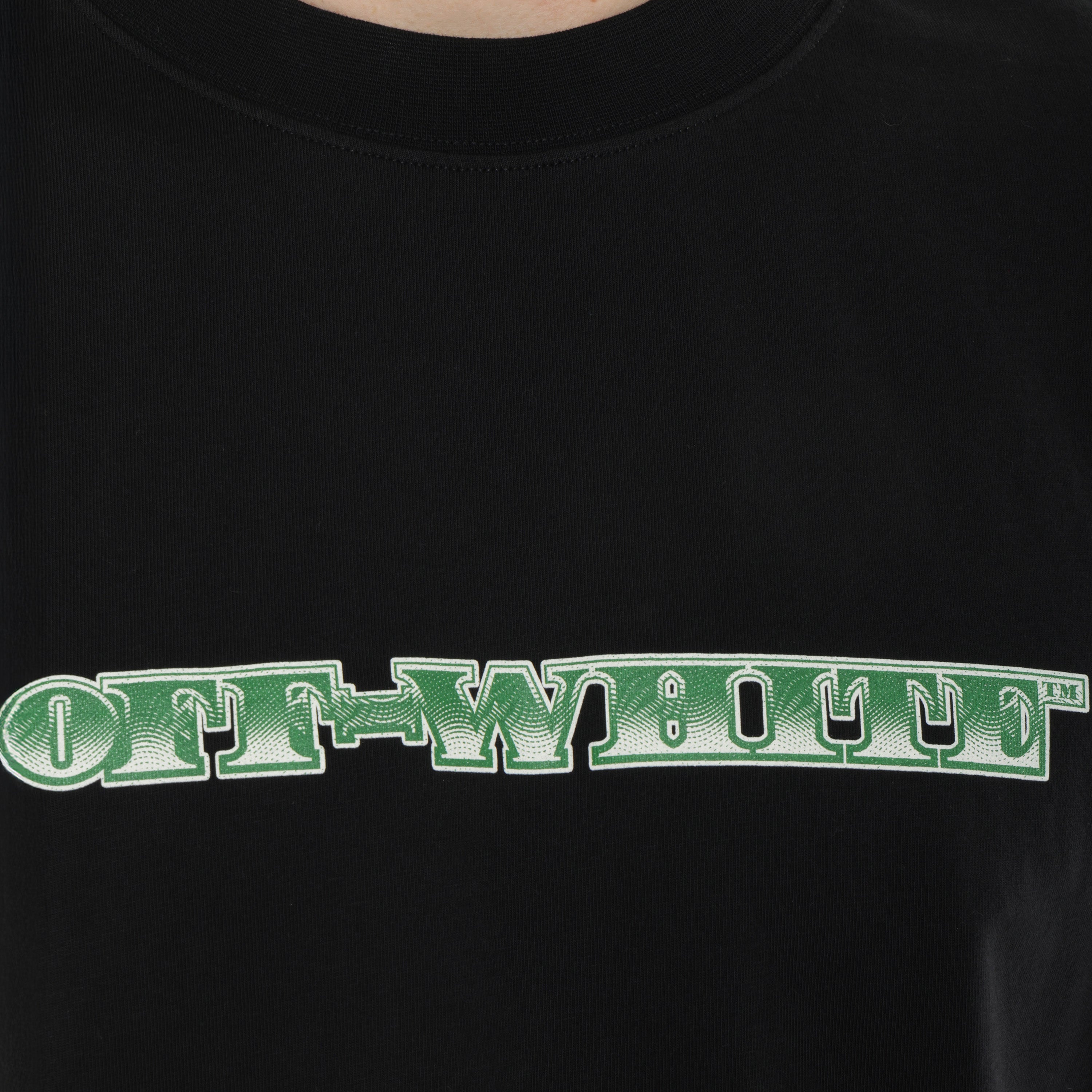 Camiseta Negra Off-White Cash Arrow Skate