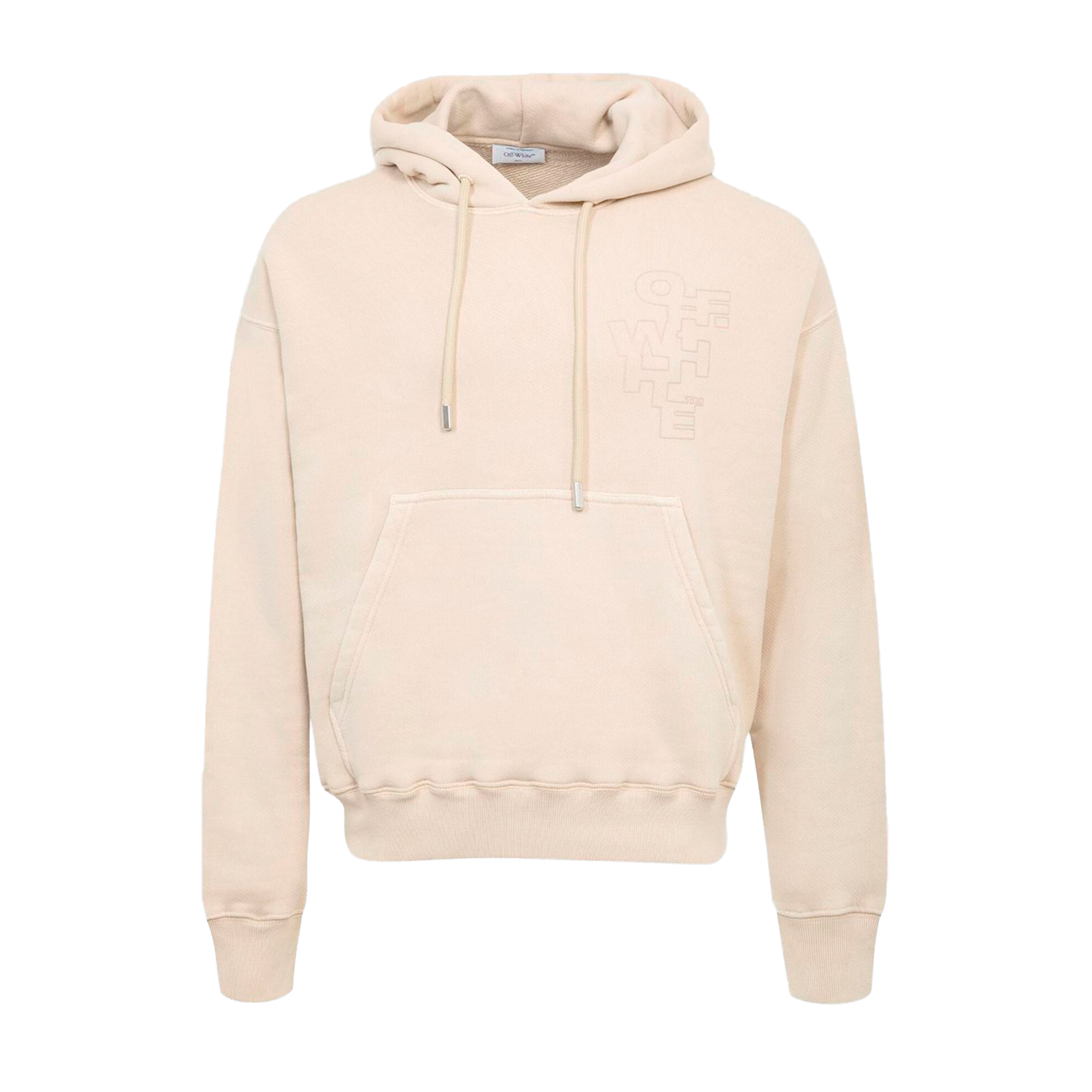 Buzo Tipo Hoodie Beige Off-White Outline Arrow