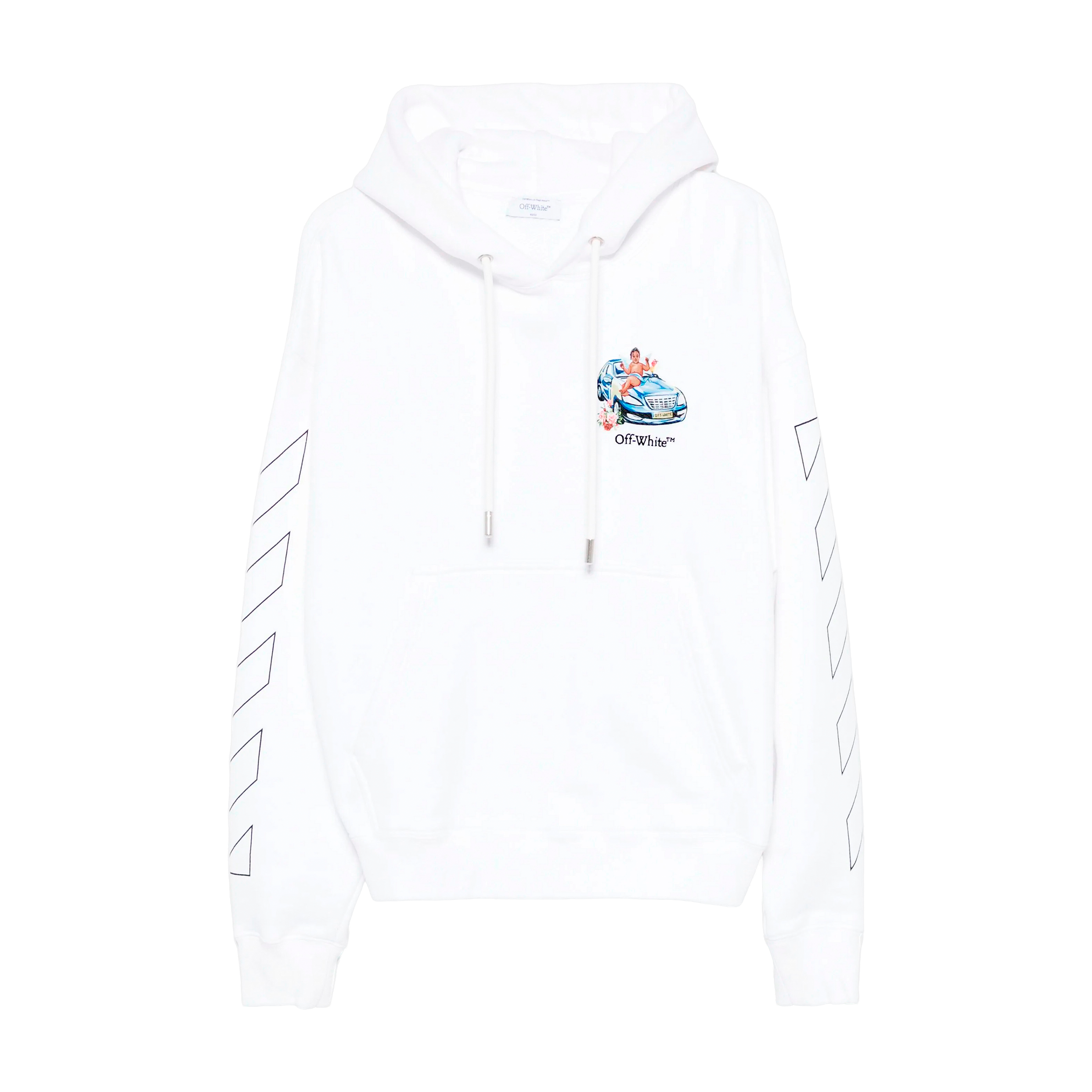 Buzo Tipo Hoodie Blanco Off-White Fresco Arrow Skate