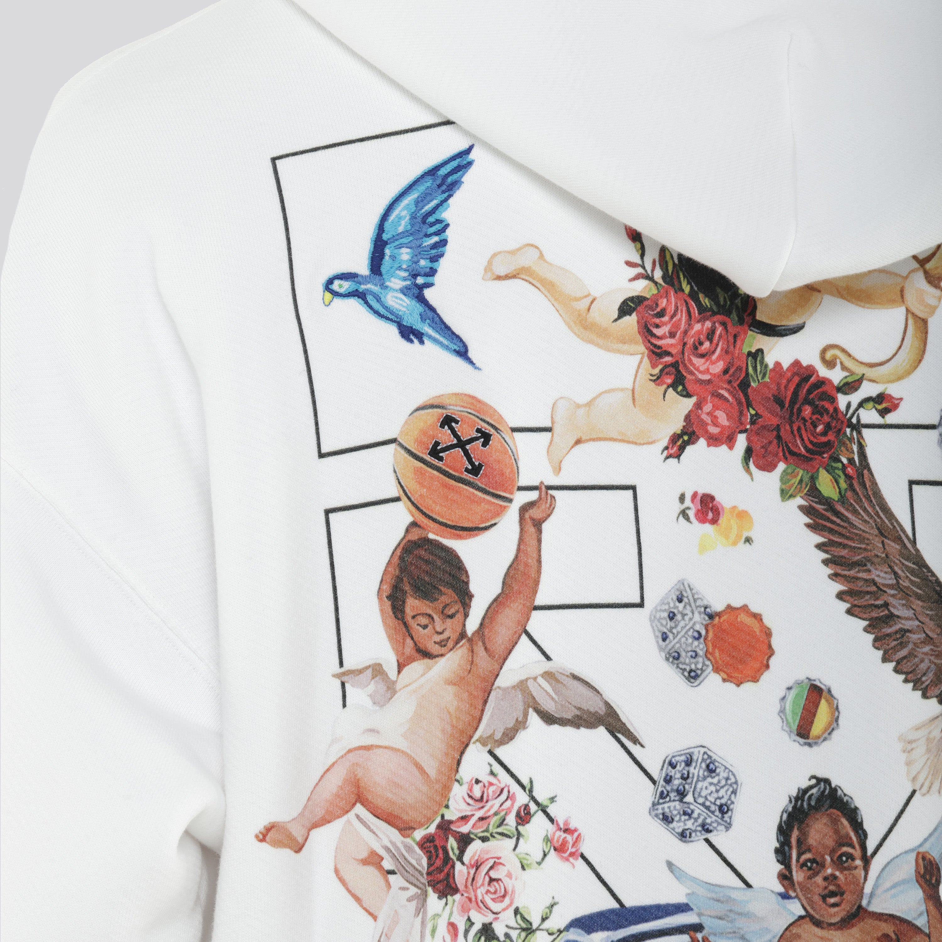 Buzo Tipo Hoodie Blanco Off-White Fresco Arrow Skate