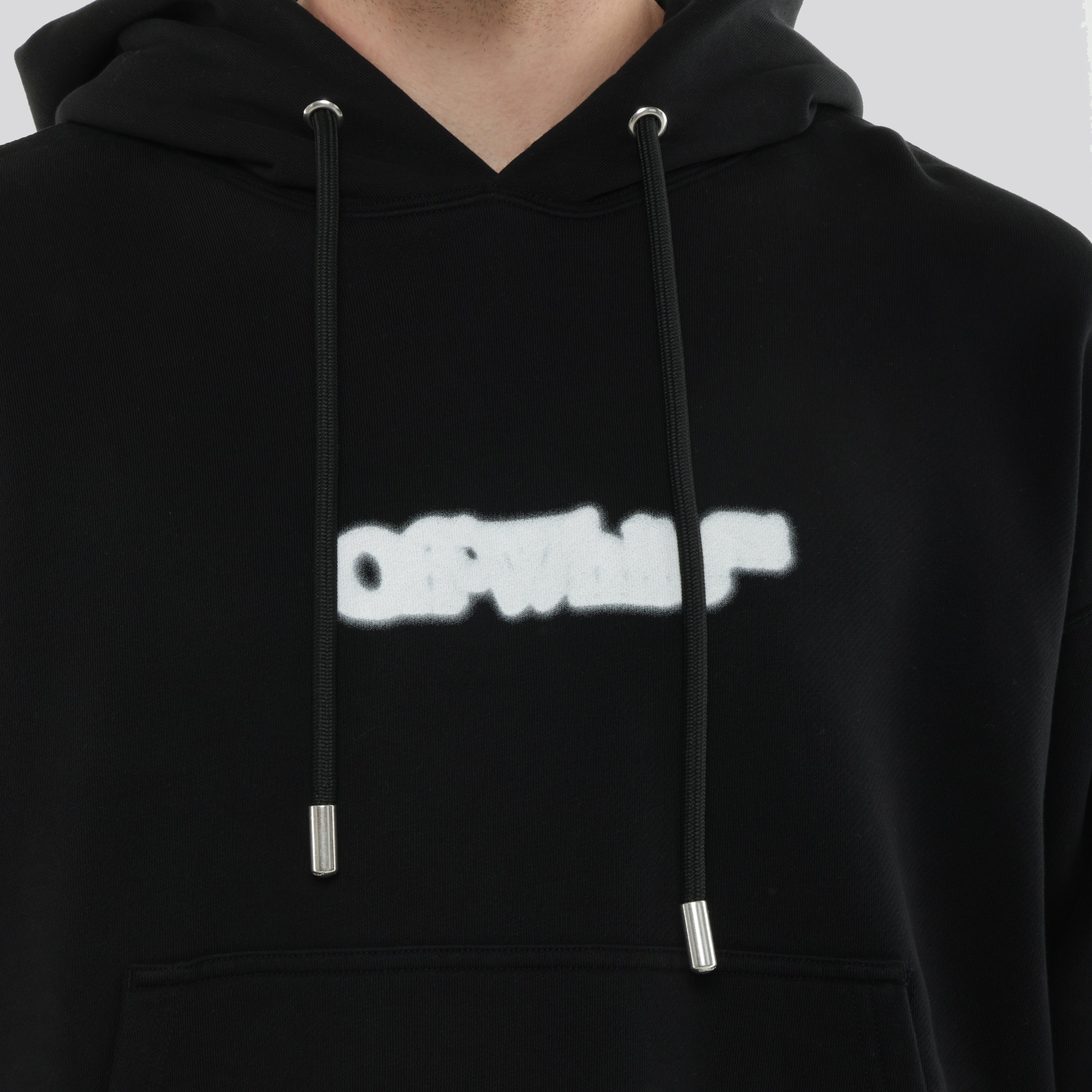Buzo Tipo Hoodie Negro Off-White Spray Ground Skate