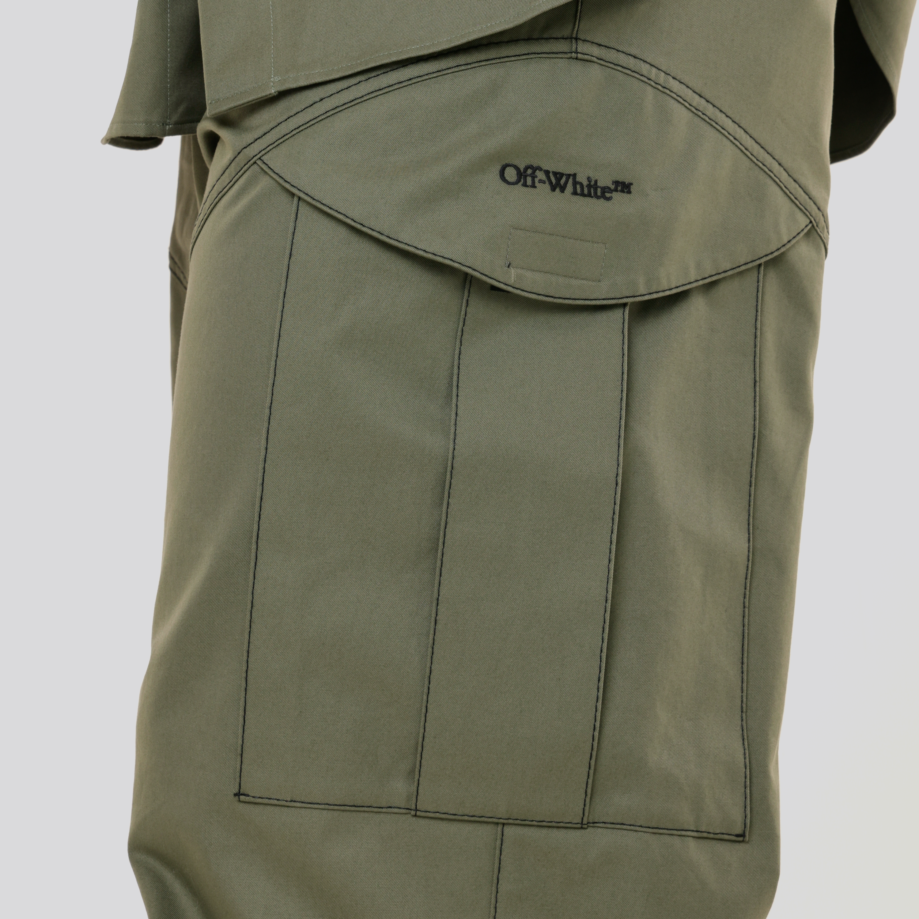 Pantalón Verde Off-White Cargo Arrow