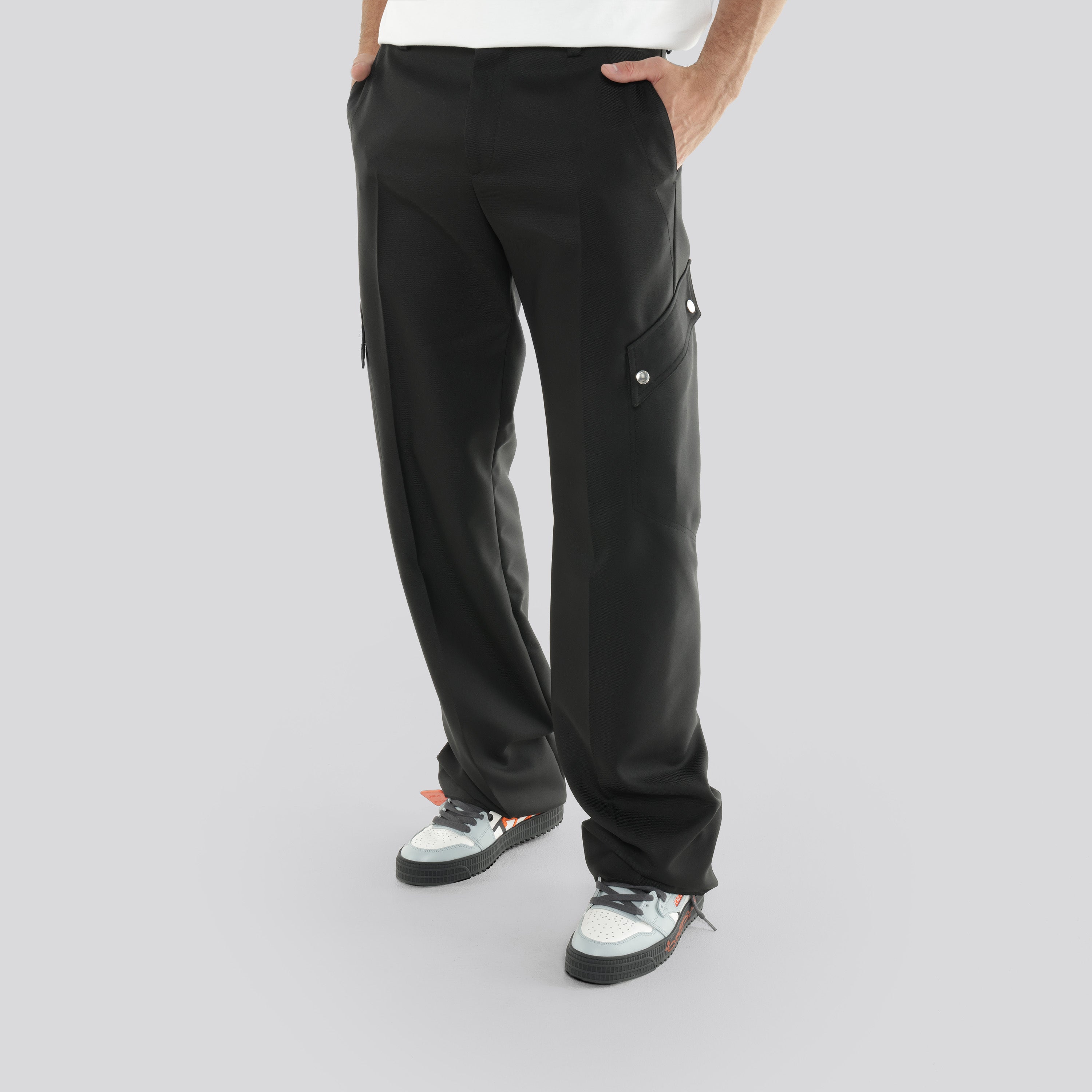 Pantalón Negro Off-White Cargo Drill Slim