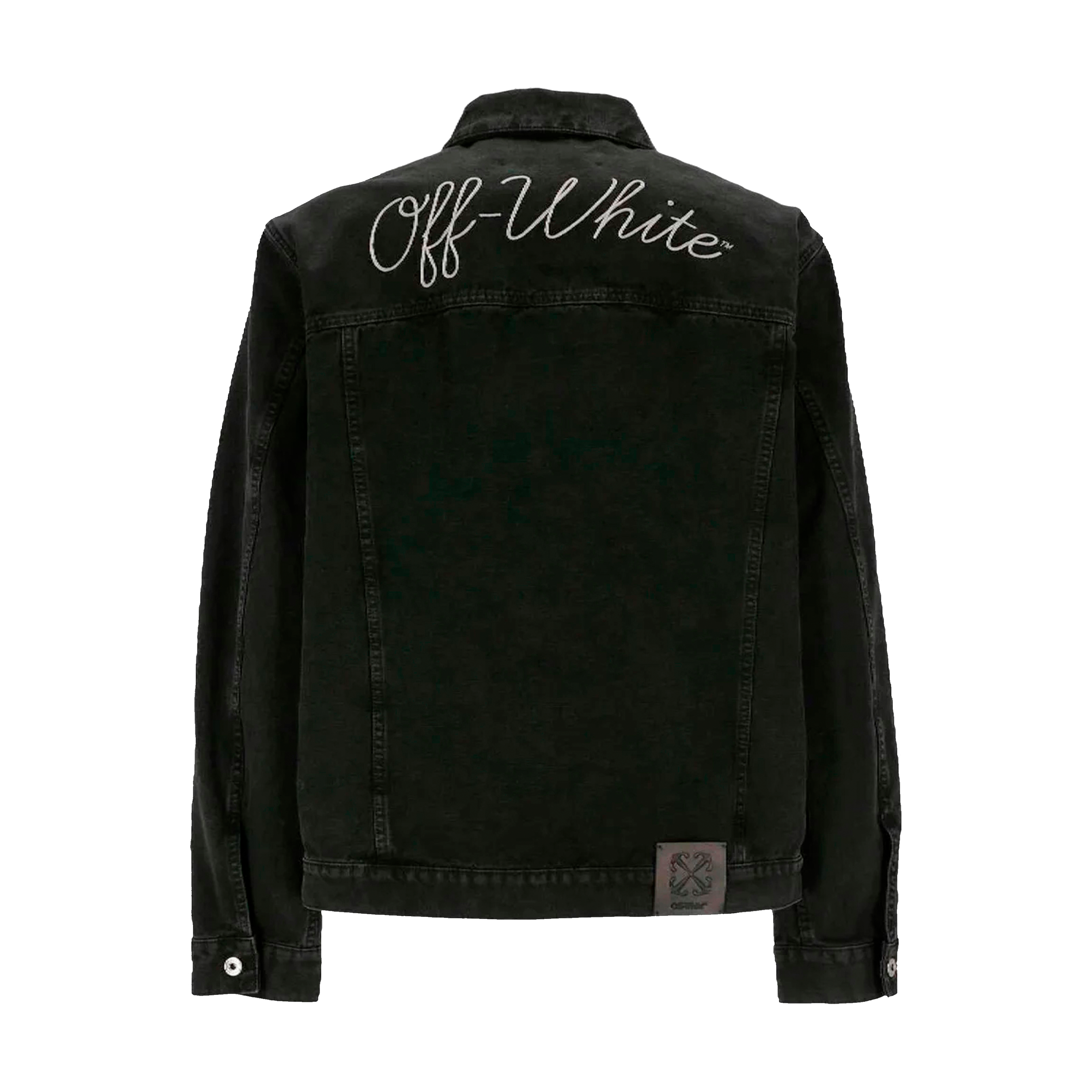 Chaqueta Negra Off White Canv Varsity