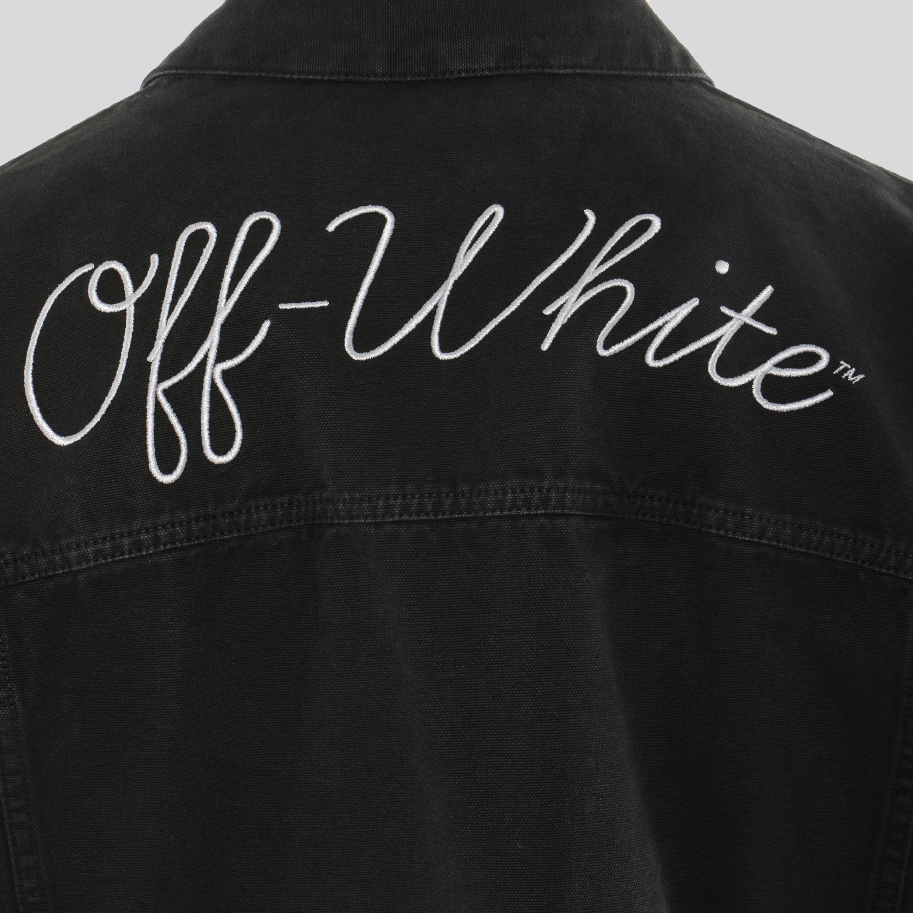 Chaqueta Negra Off-White Canv Varsity