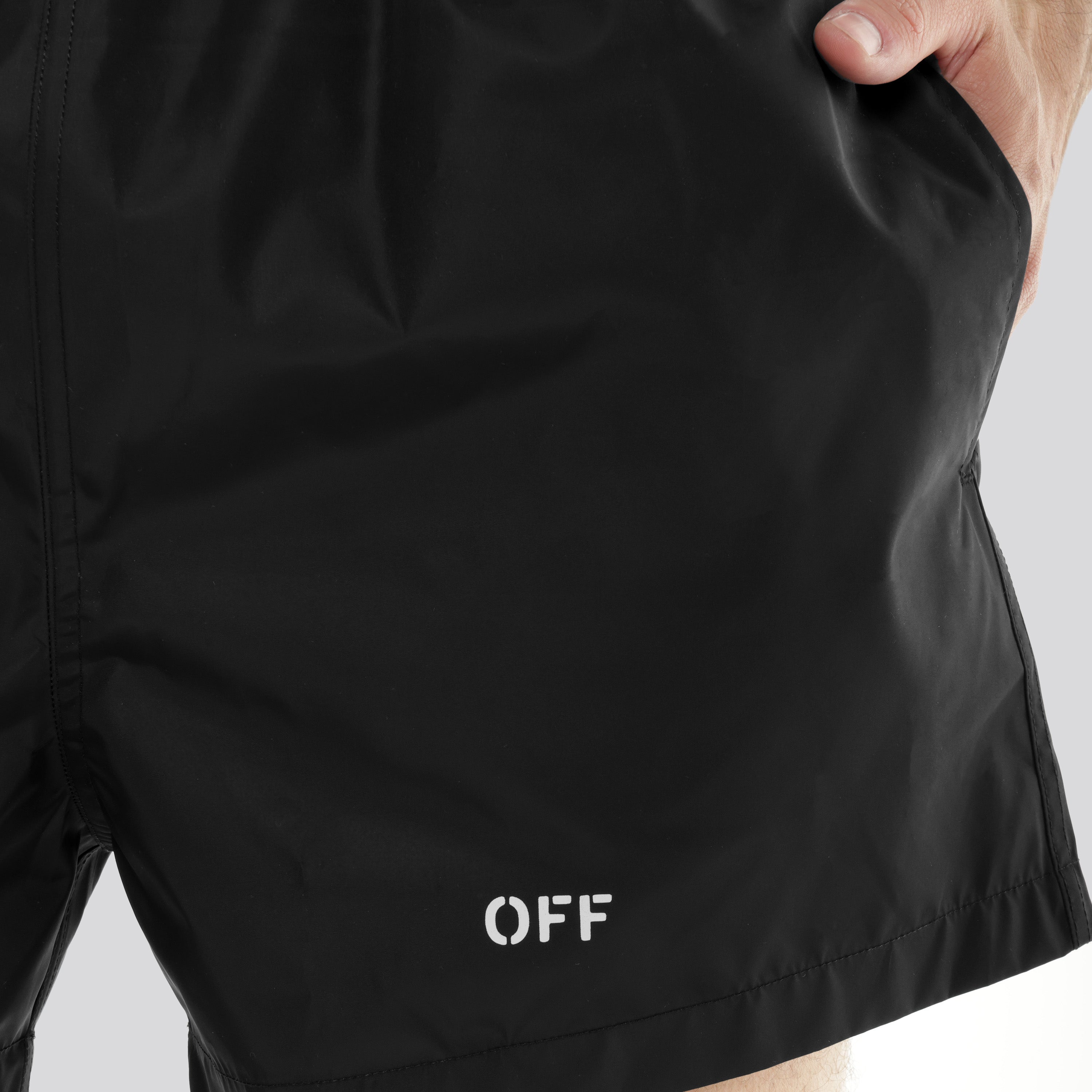 Pantaloneta Negra Off-White Off Stamp