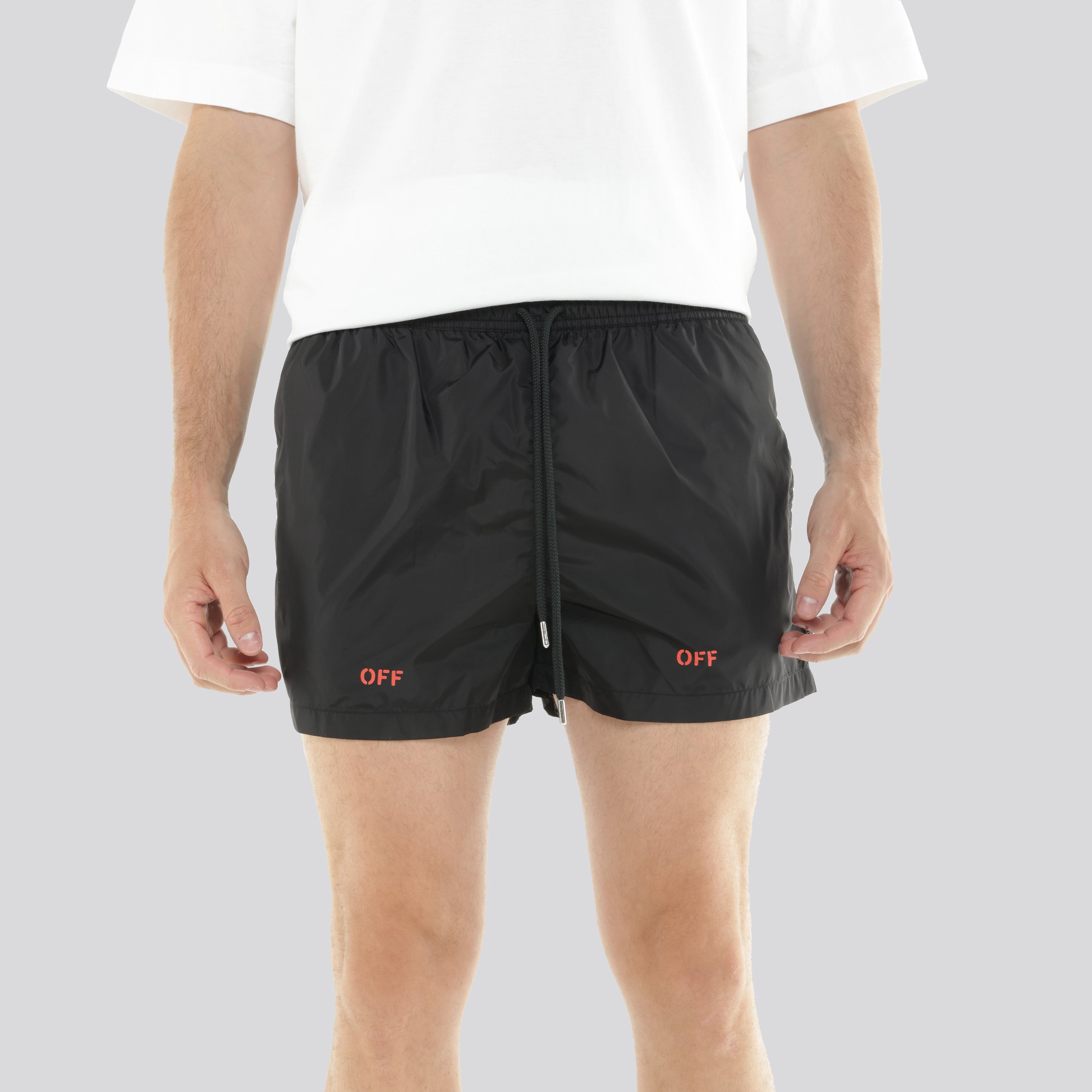 Pantaloneta Negra Off-White Spicy Orange