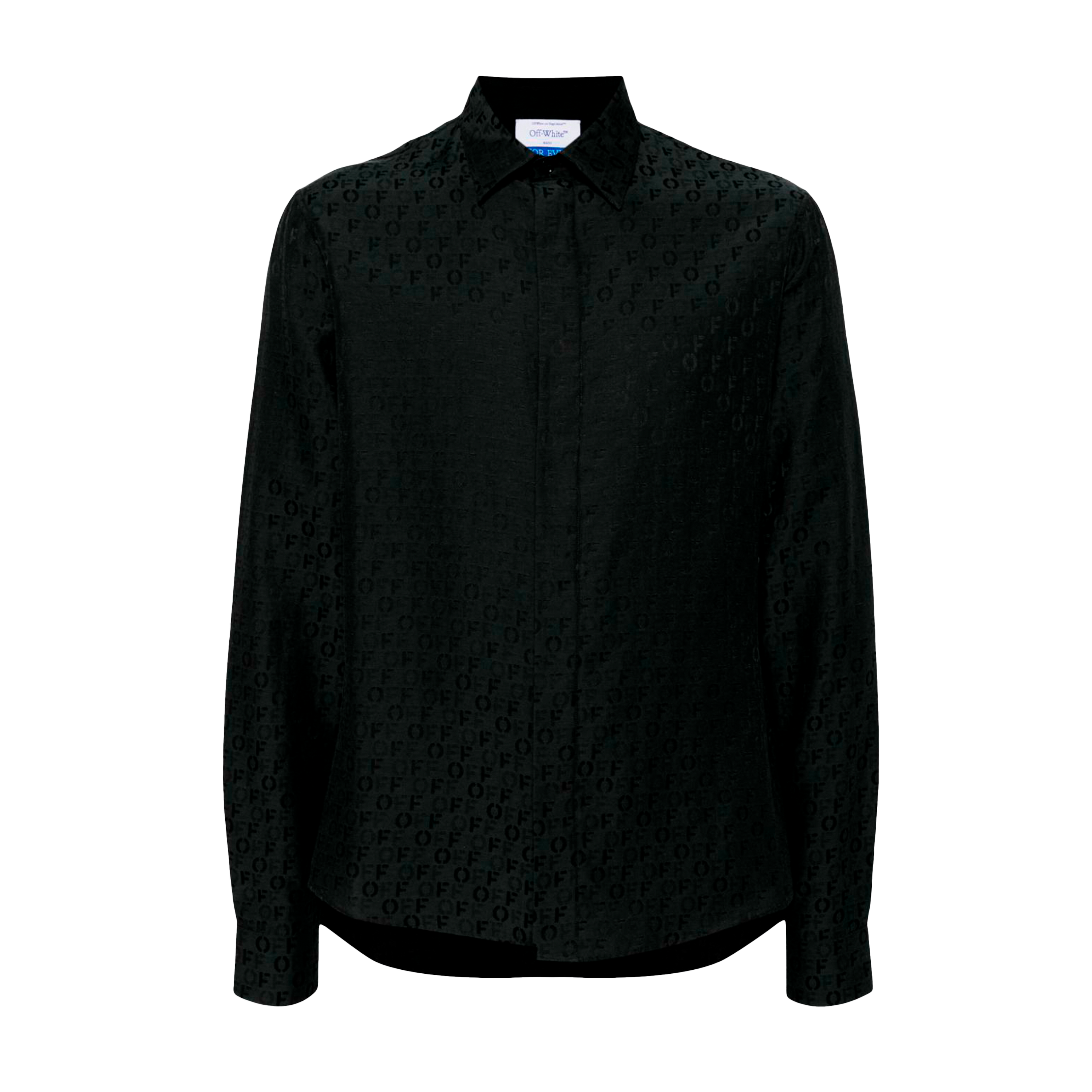 Camisa Negra Off-White Silkcot