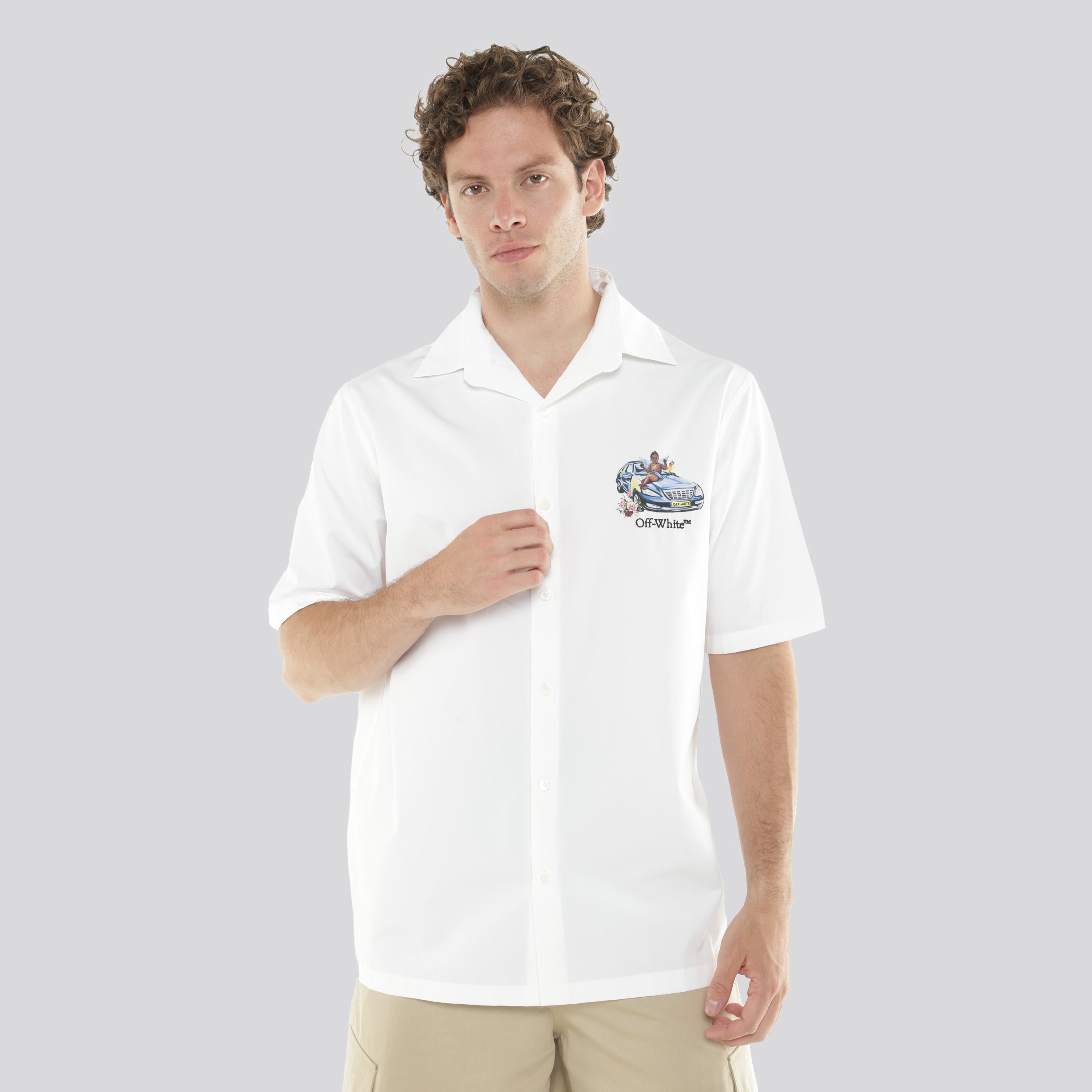 Camisa Blanca Off-White Fresco Arrow Bowling