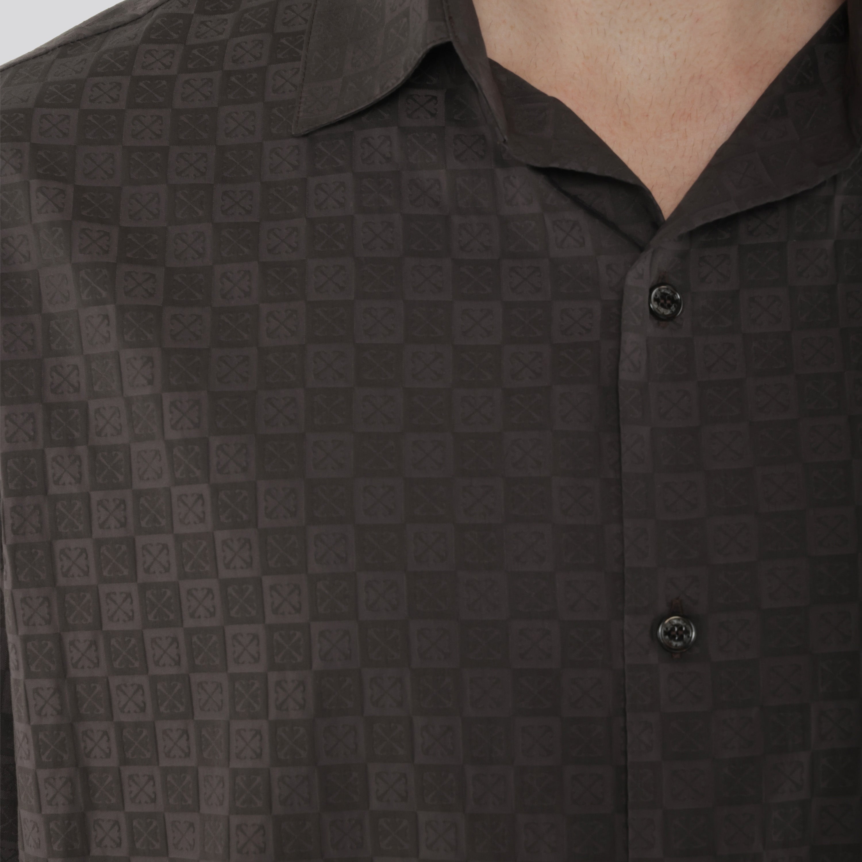 Camisa Café Off White Fresco Bowling