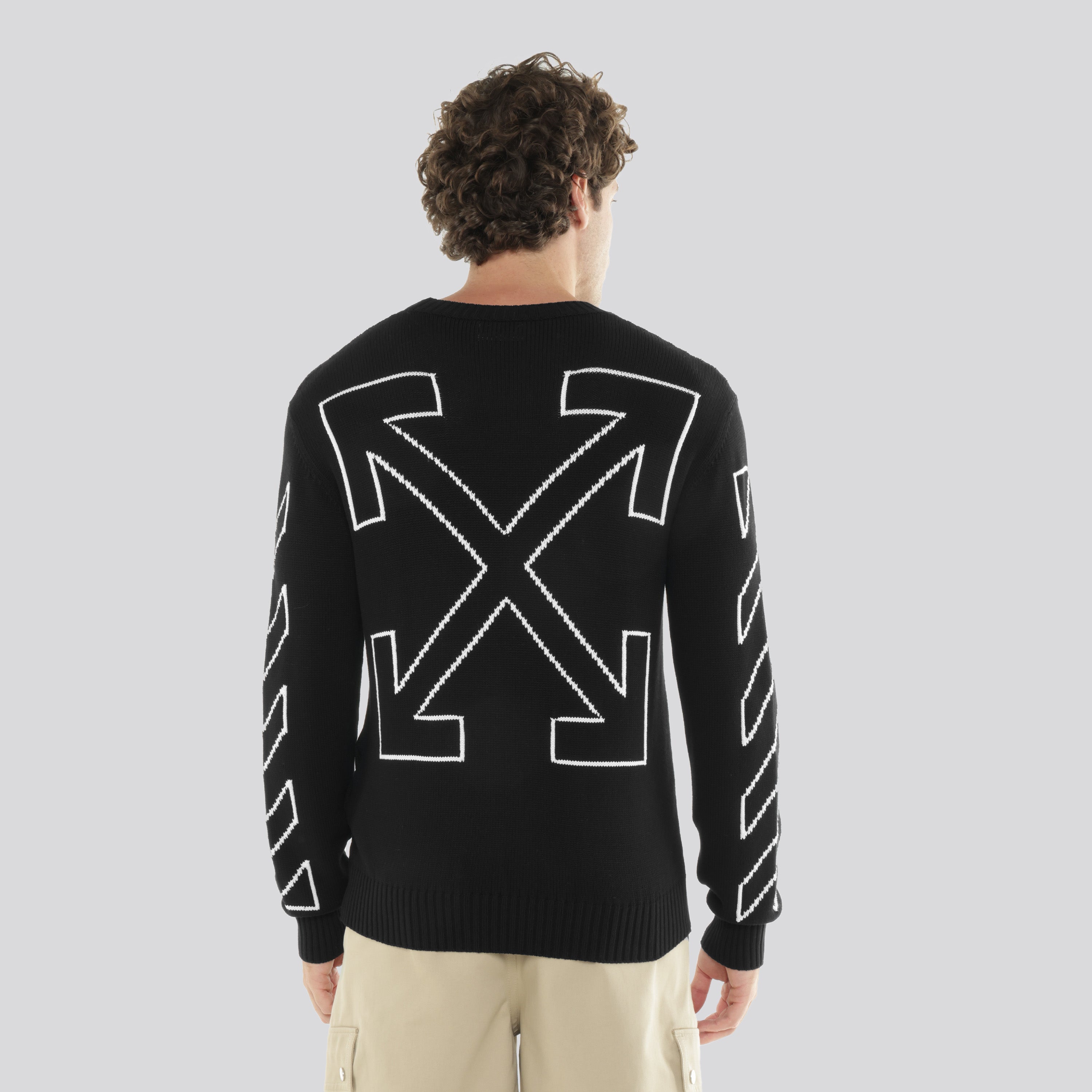 Buzo Negro Off White Diag Outline