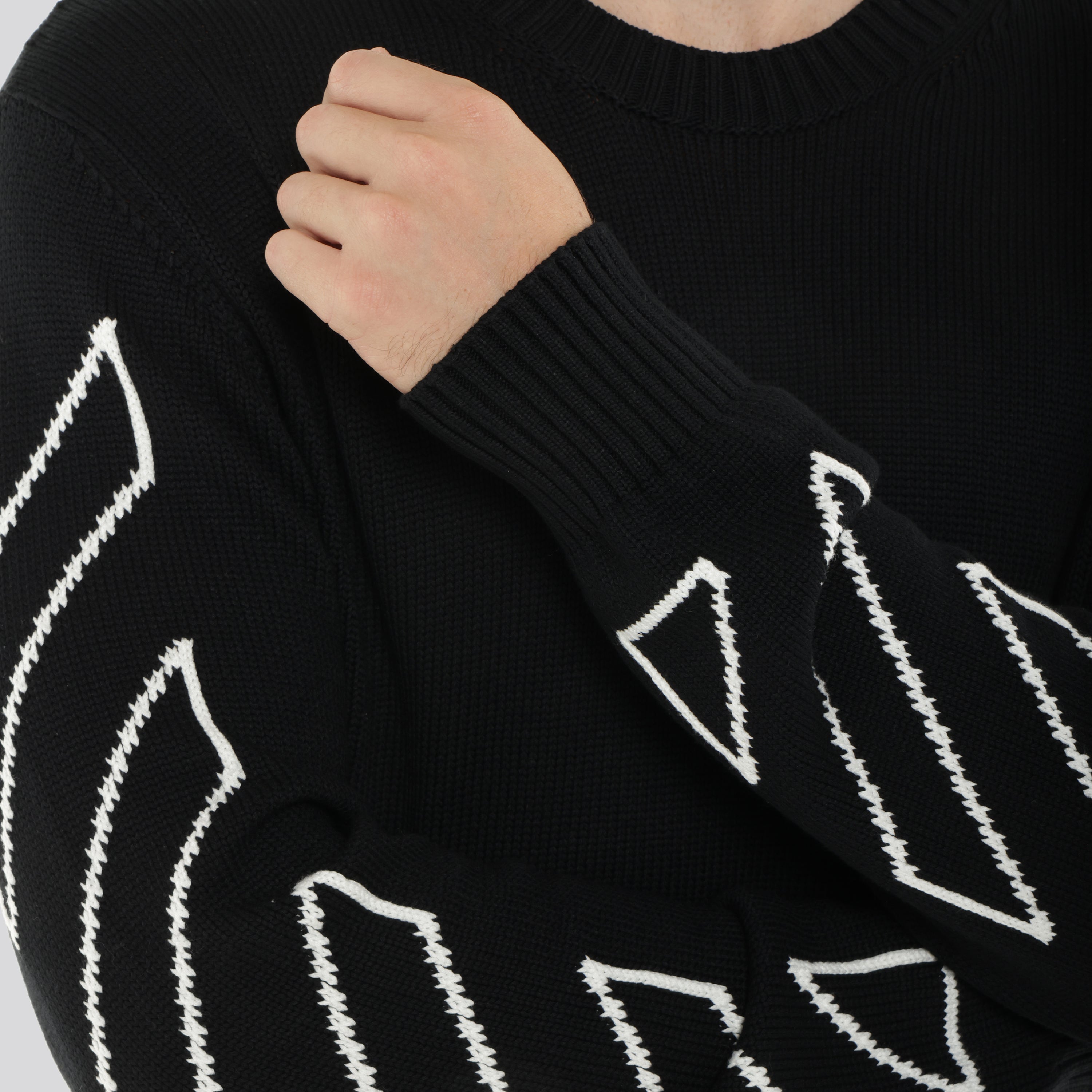 Buzo Negro Off White Diag Outline