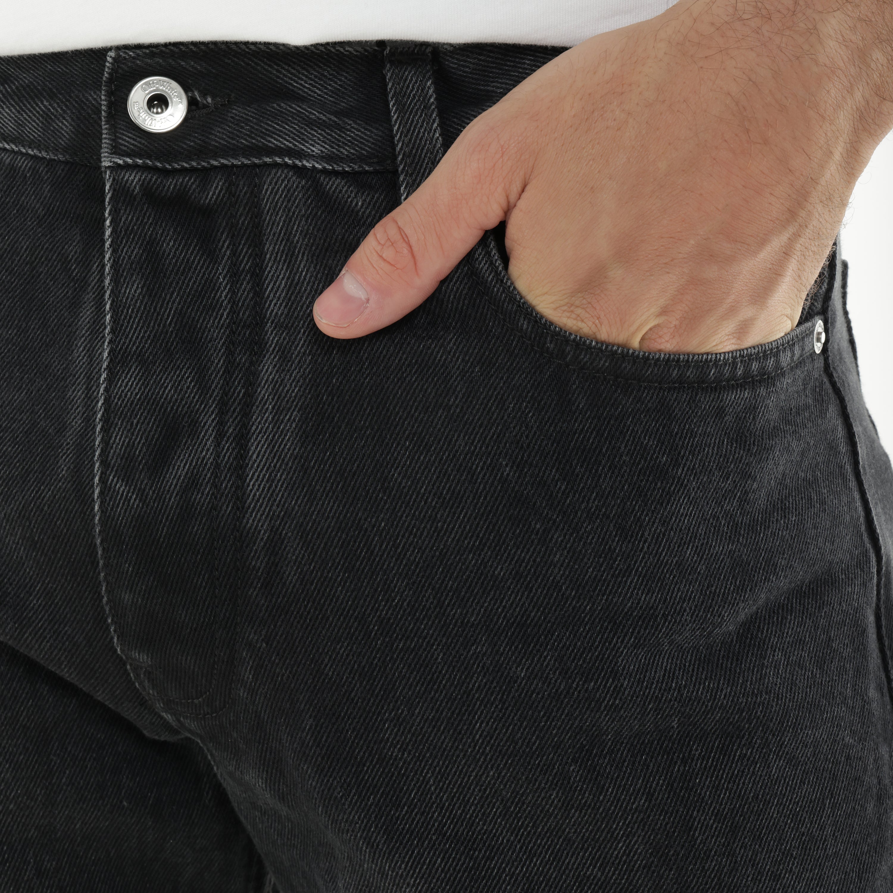 Jeans Negro Off-White Arrow Tapered