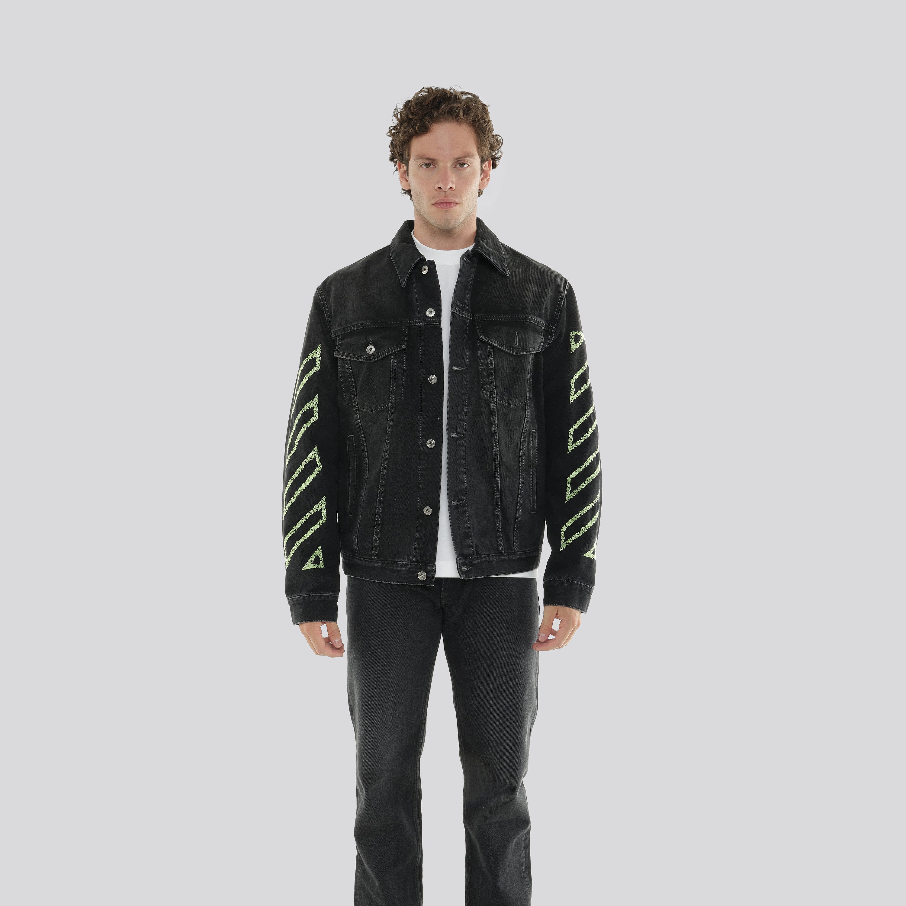 Chaqueta Negra Off-White Diag Skate