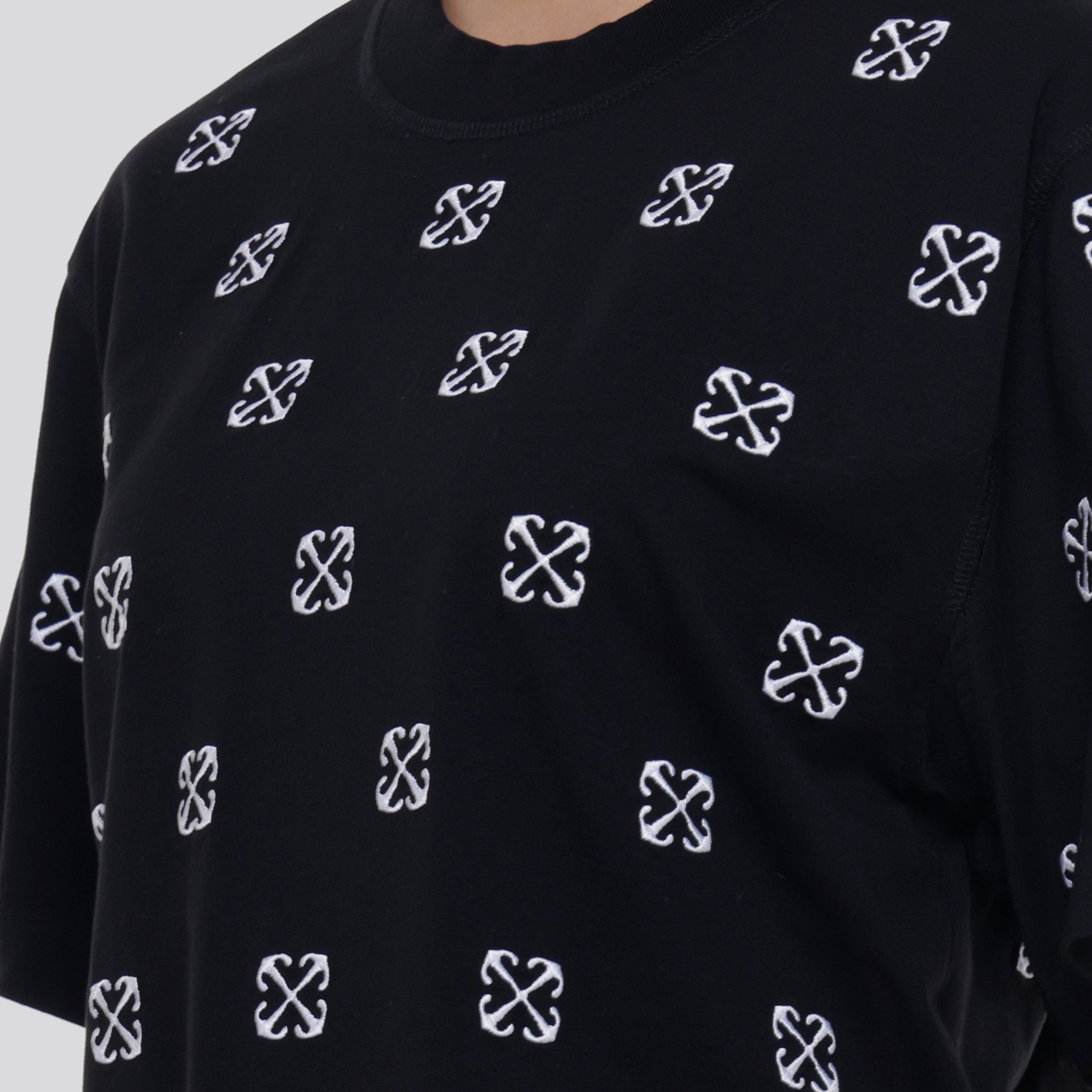 Camiseta Negra Off-White Embroidered Little Arrow