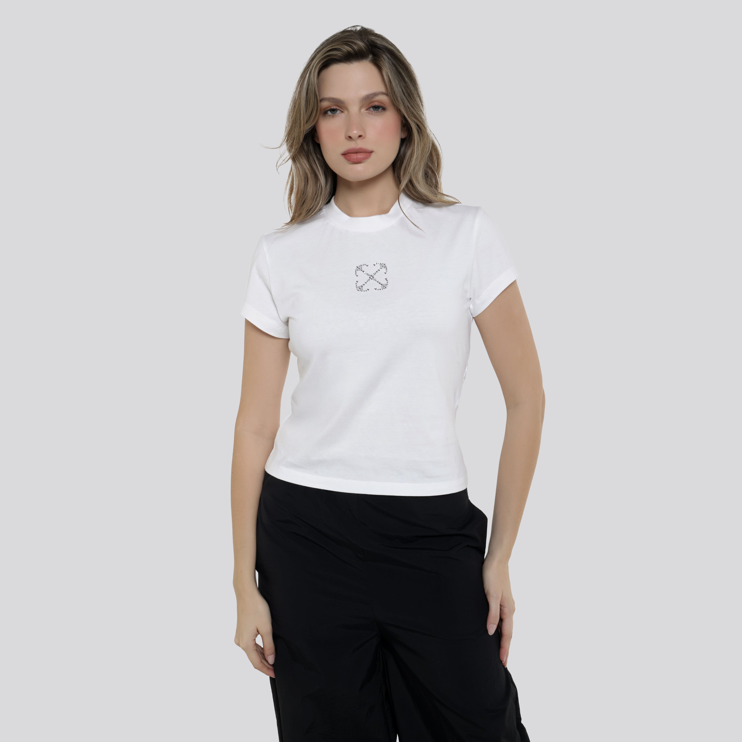 Camiseta Blanca Off White Jewel Mini Arrow