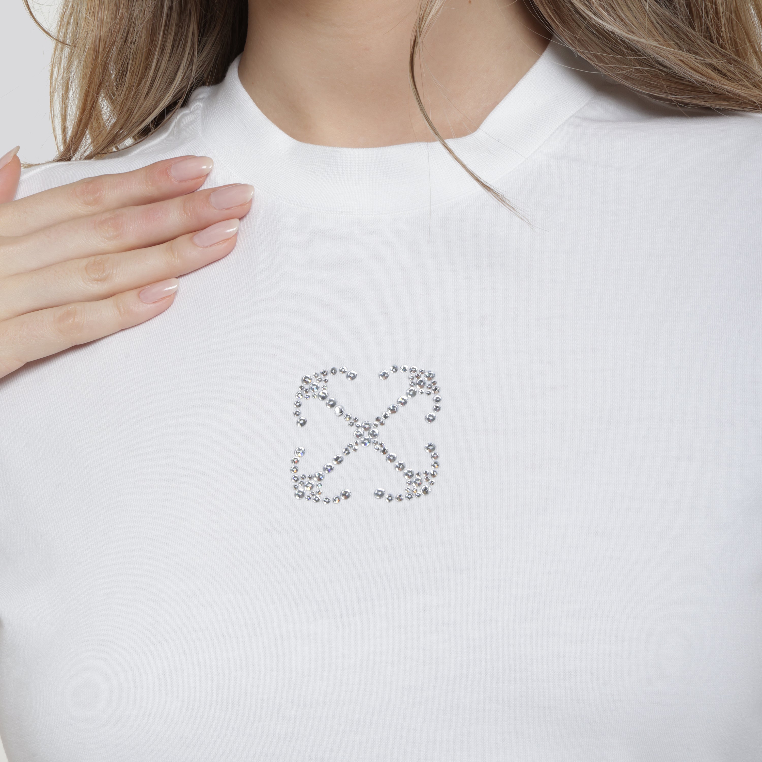 Camiseta Blanca Off White Jewel Mini Arrow
