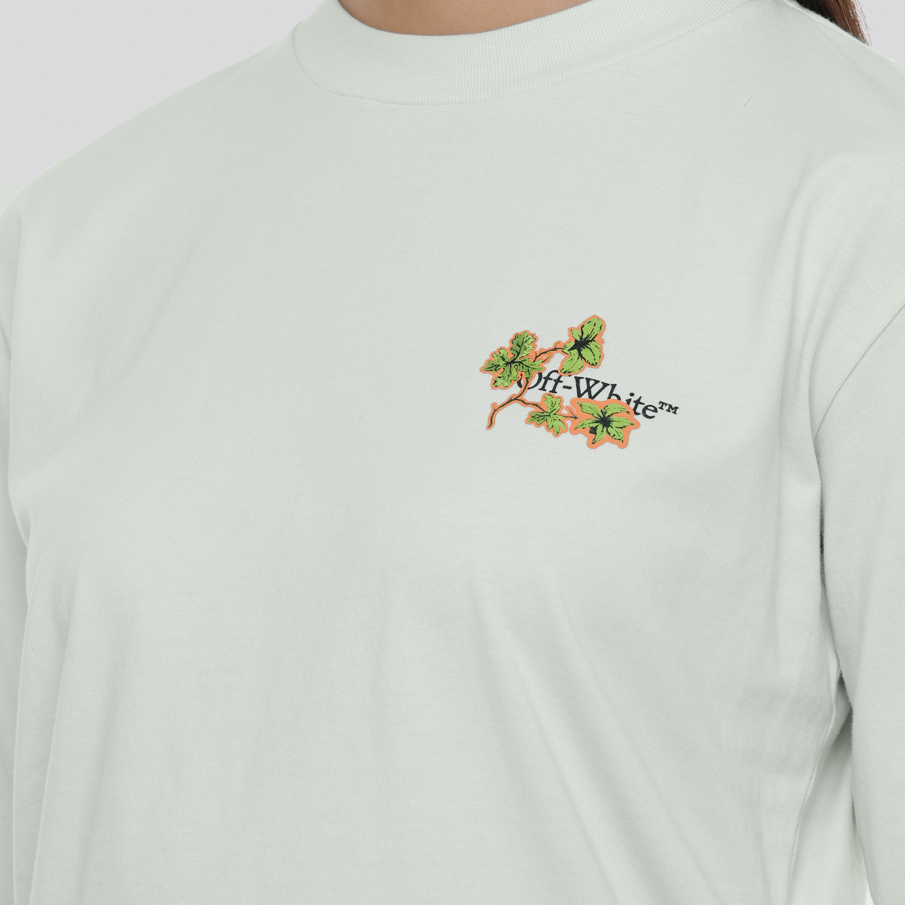 Camiseta Verde Off-White Ramage Flower