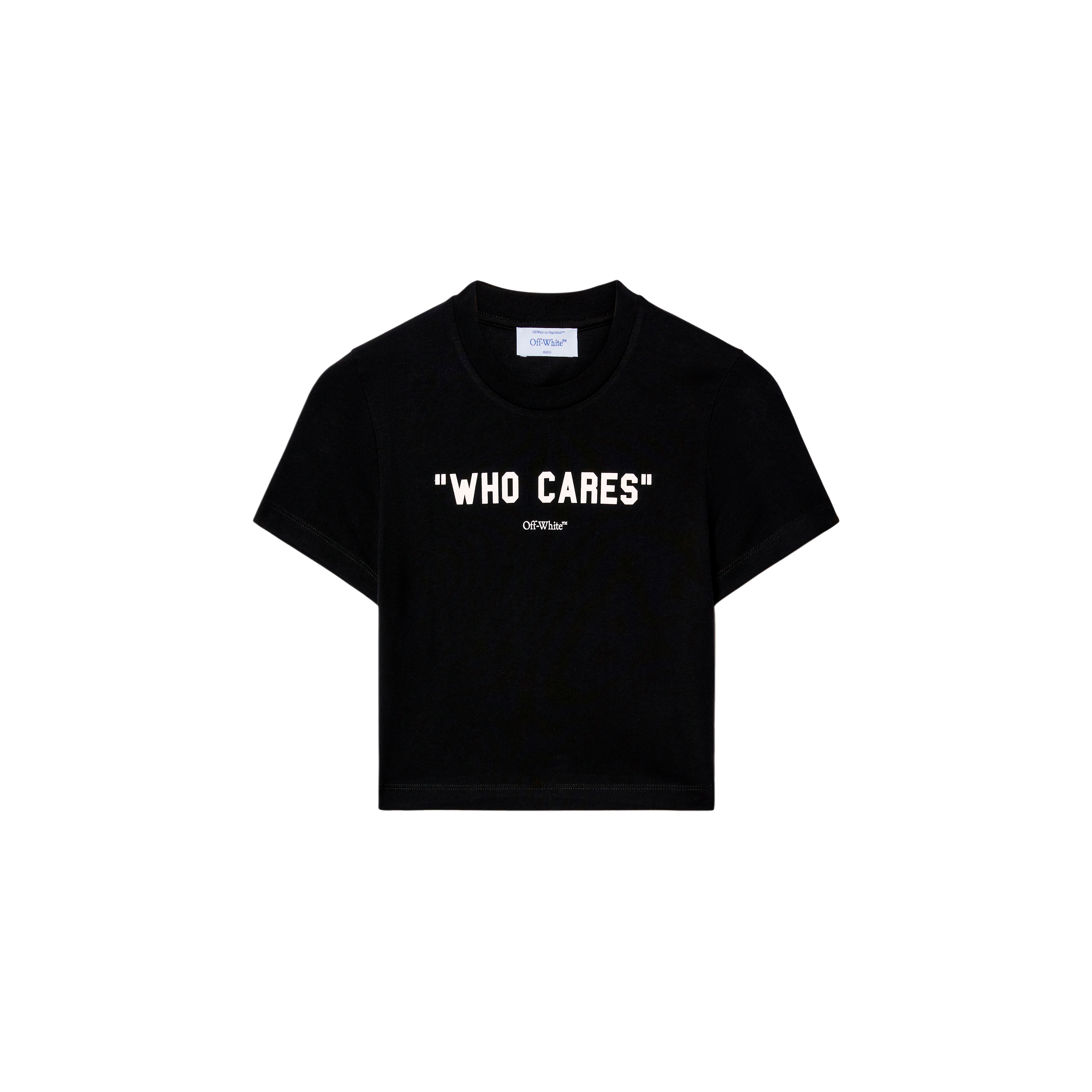 Camiseta Negra Off-White Who Cares