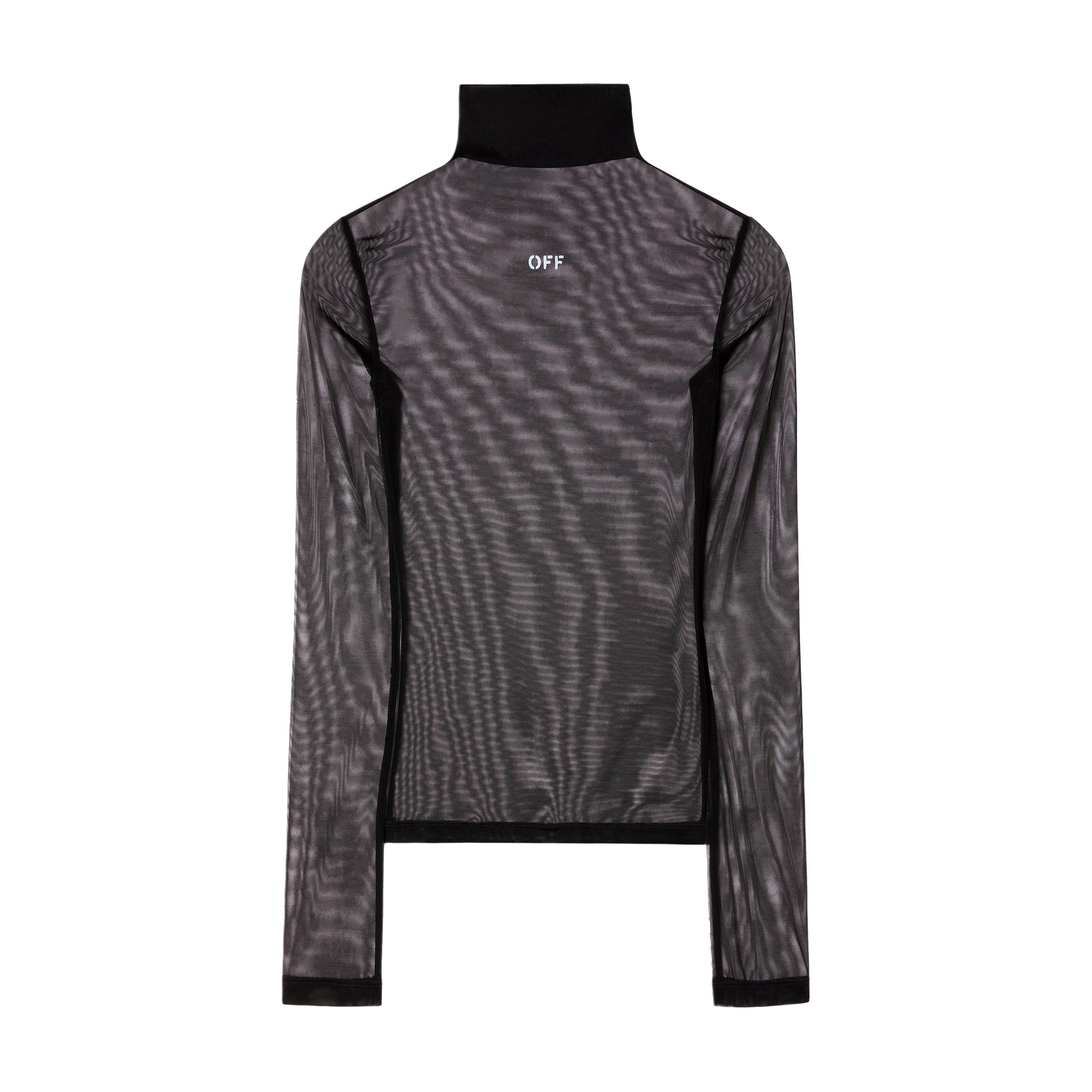 Top Negro Off-White Off Stamp Mesh