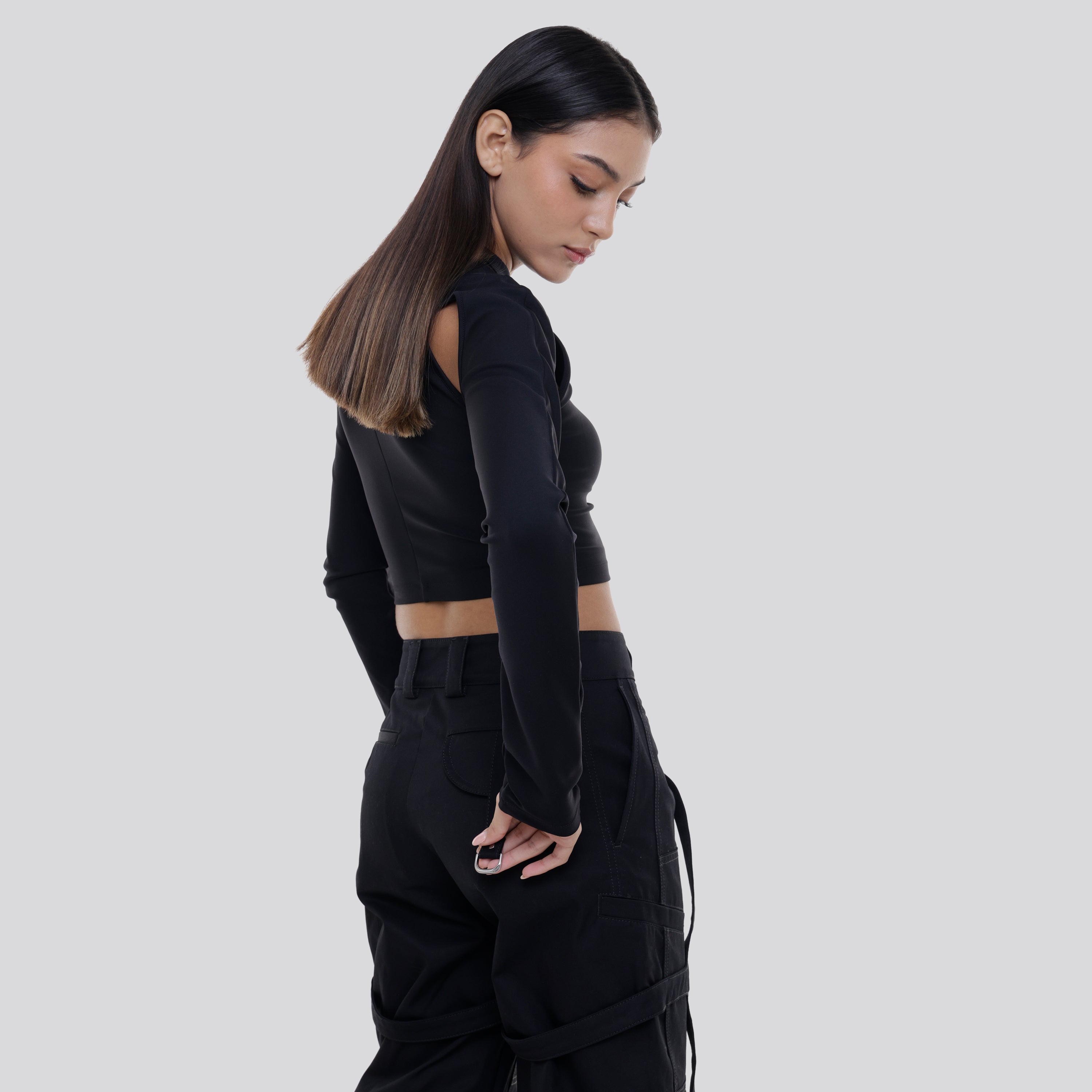 Top Negro Off-White Sleek