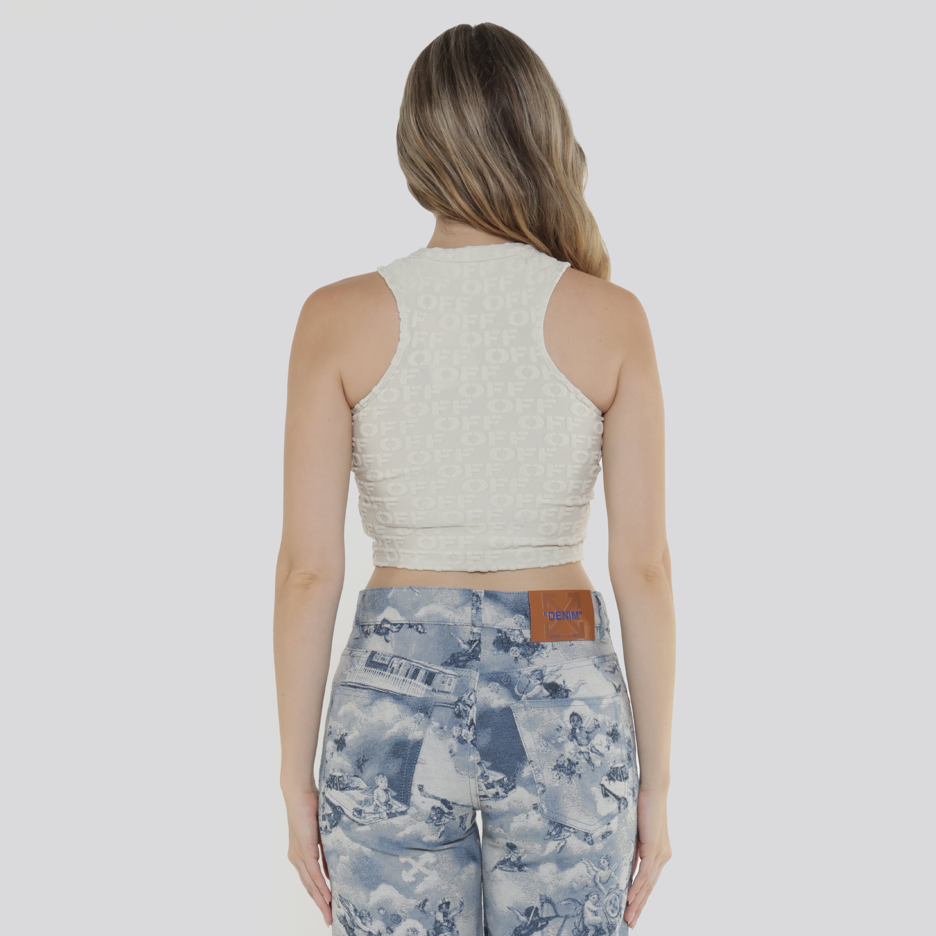 Top Blanco Off-White Off Ao Terry